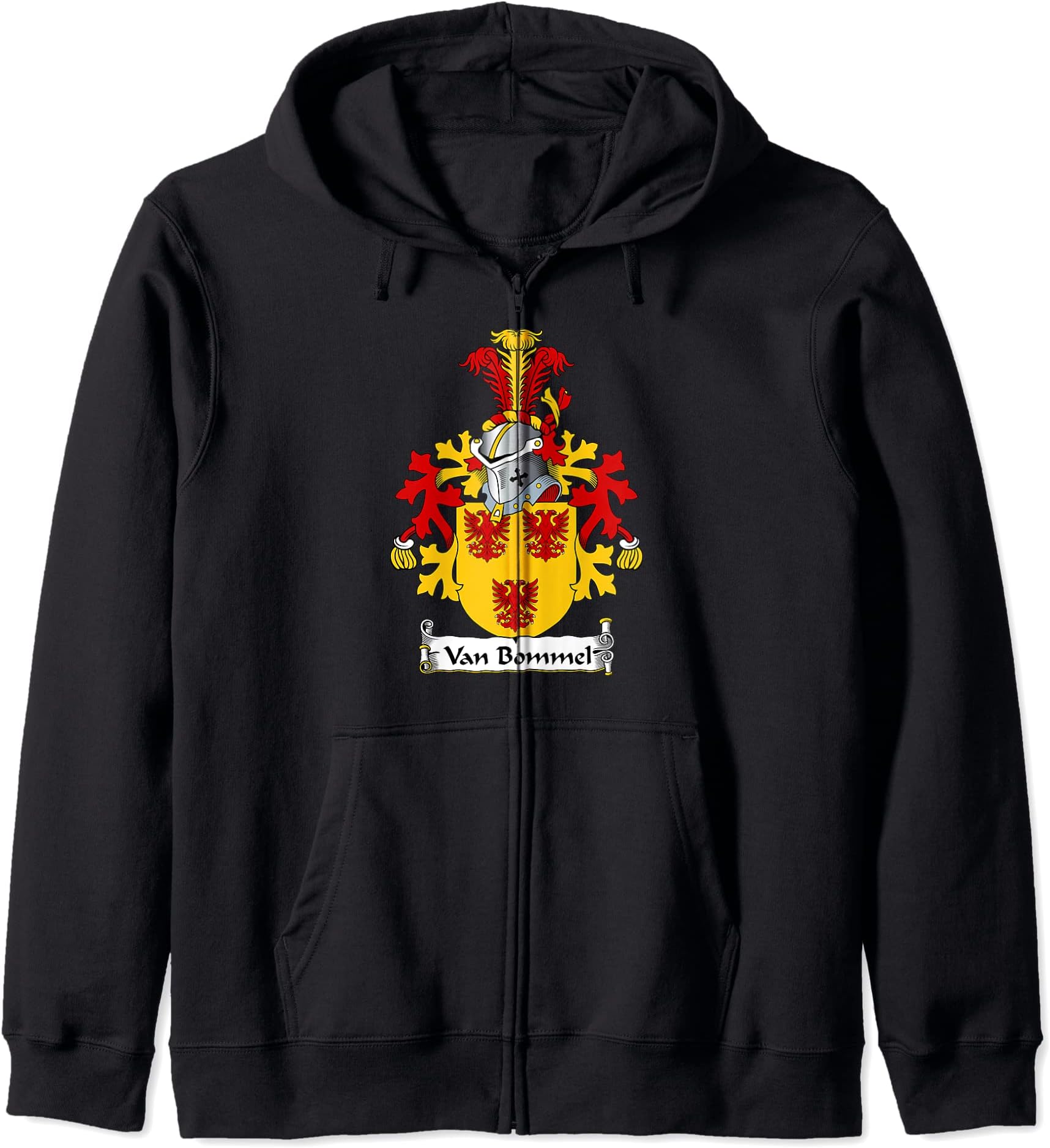 Family Crest and Coat of Arms clothes and giftsVan Bommel Coat of Arms - Family Crest Zip Hoodie