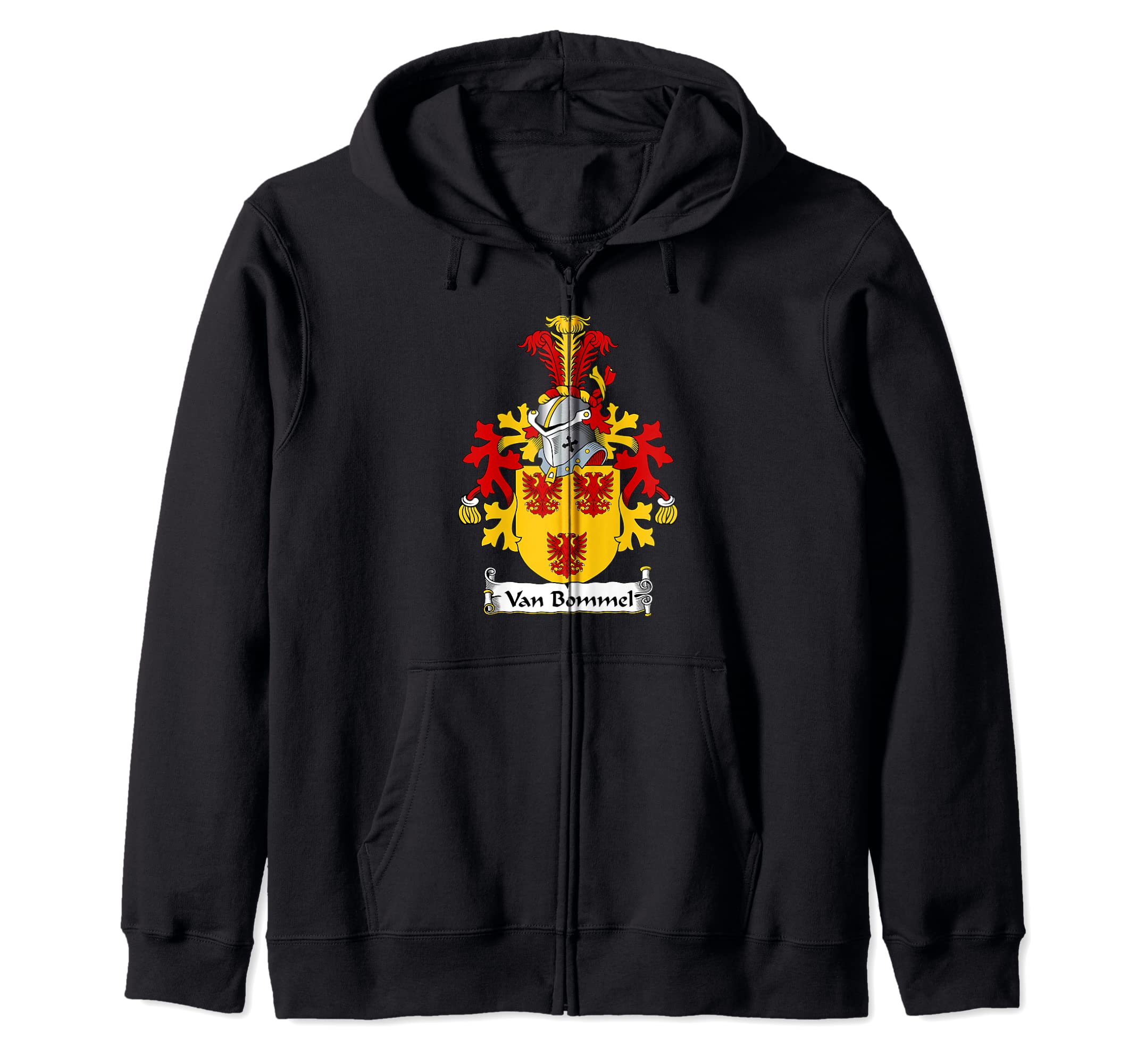 Family Crest and Coat of Arms clothes and giftsVan Bommel Coat of Arms - Family Crest Zip Hoodie