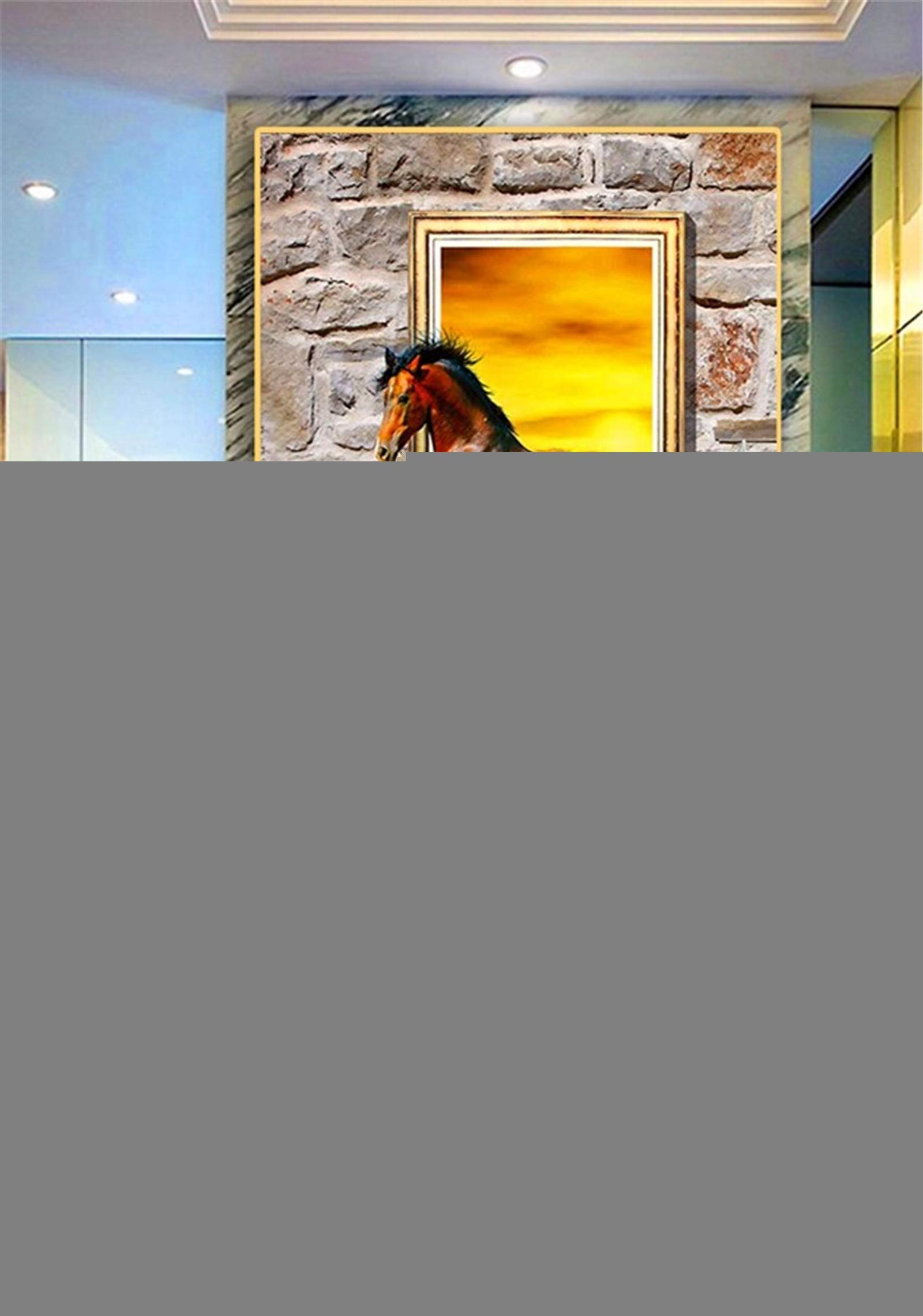 Broderie Diamant 5D Grand Format Cheval Image Strass Cristal de Point de Croix Toile