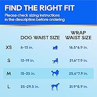 Vista 3 de HONEY CARE All-Absorb A25 - Envoltura para perro macho, 50 unidades, mediano, color blanco