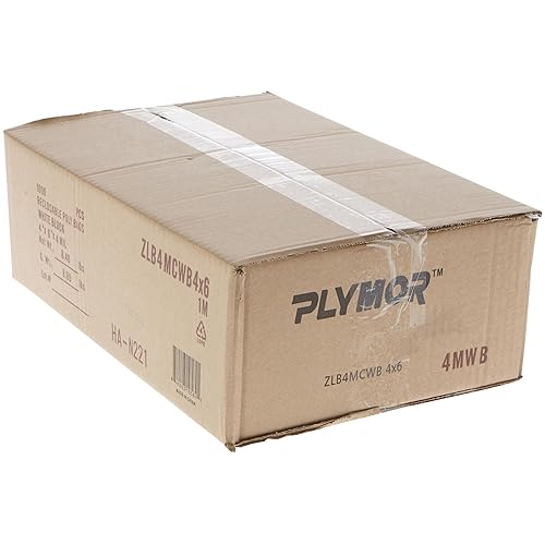 Miniatura 4 de Plymor Bolsas de plástico resistentes con cierre de cremallera con bloque blanco 4 mil 4 x 6 pulgadas caja de 2000