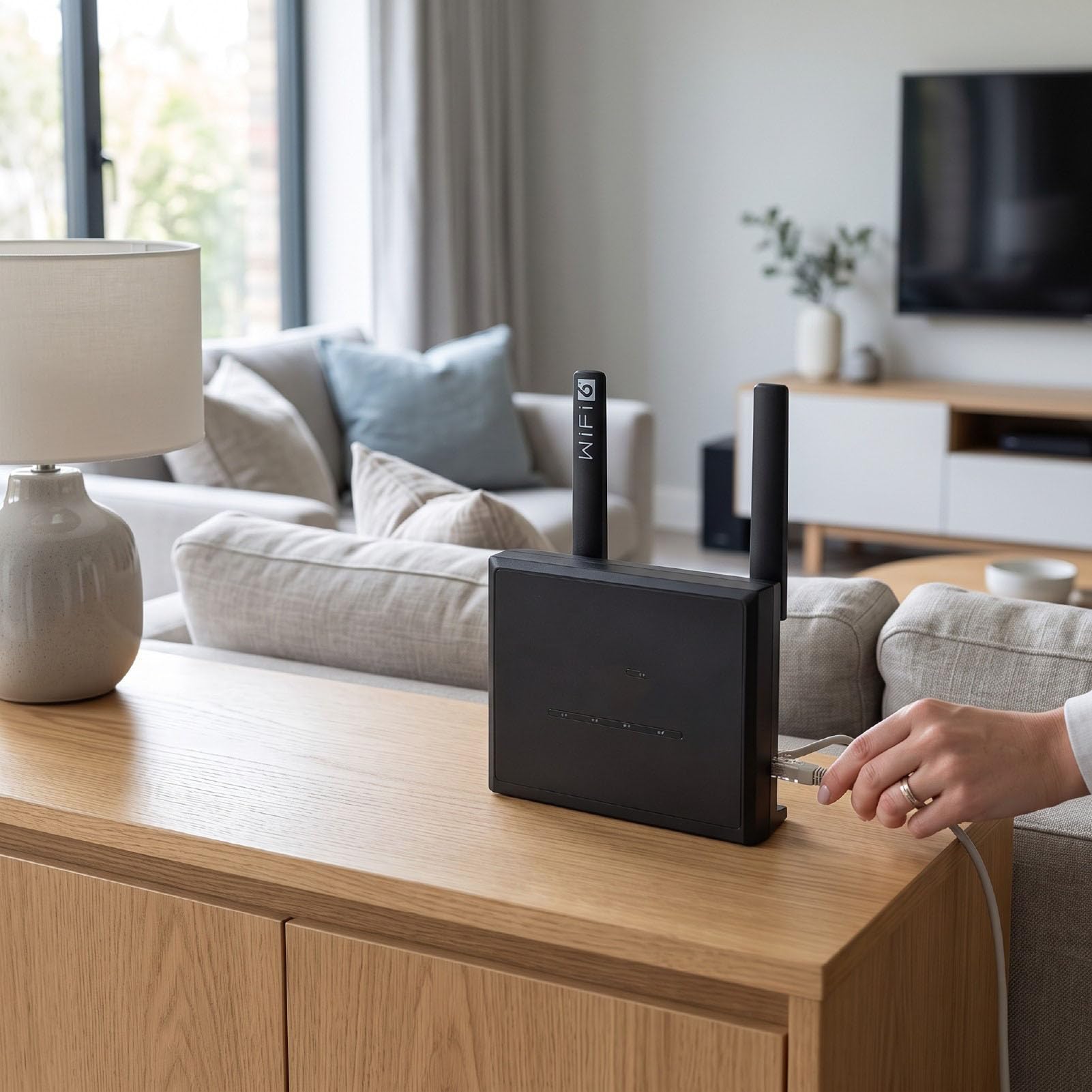 Goshyda Przenośny Router Mobilny 4G LTE WiFi 6, Duża prędkość 3000 Mb/s