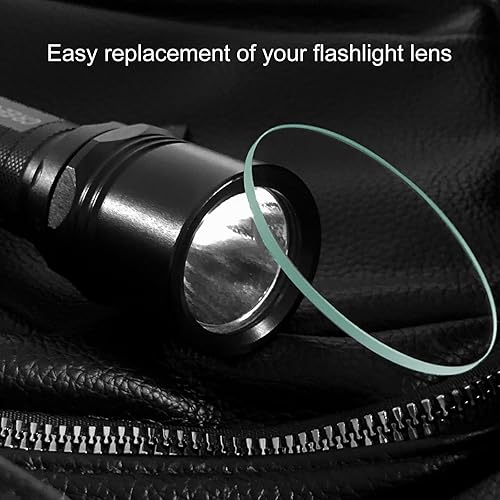 Miniatura 6 de Lente de cristal para linterna de 1.97 pulgadas (1.969 in x 0.079 in), lente de vidrio de borde pulido para linterna de grosor de repuesto de 0.08