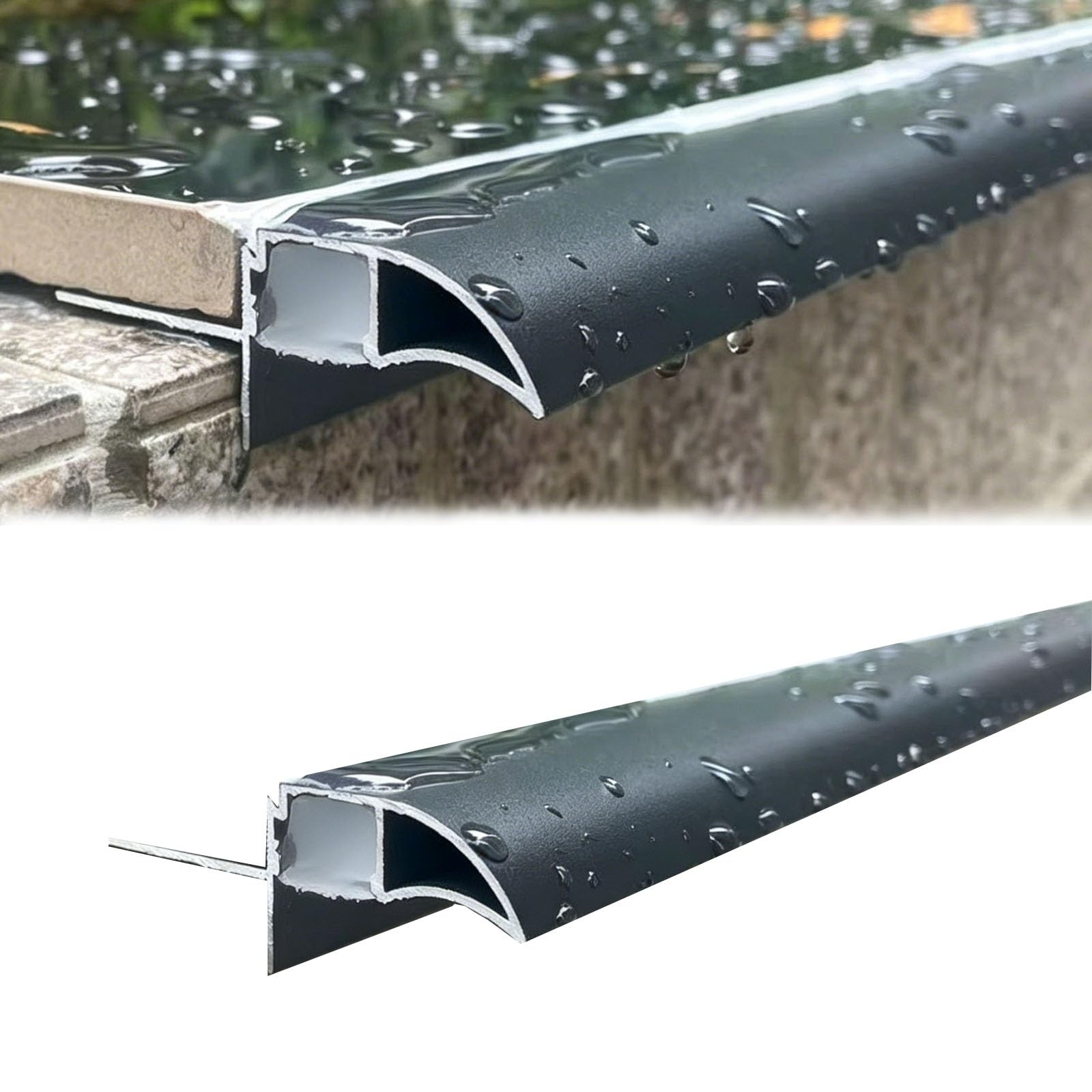 Deflector De Lluvia Y Borde De Goteo Resistente A La Intemperie para Protección De Exteriores; Protector contra El Goteo para Ventanas (58 Mm De
