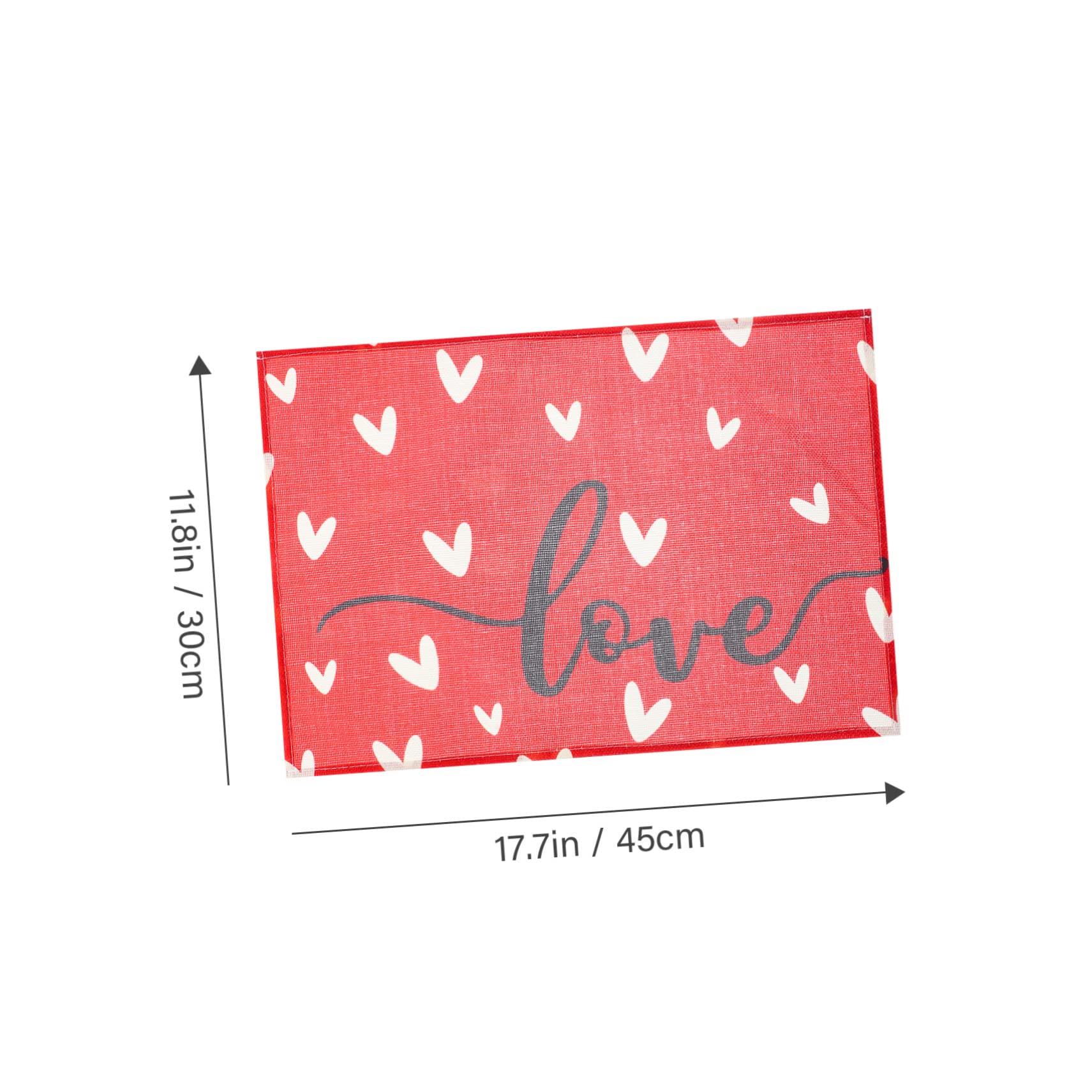 Amosfun 5 Juegos Mantel Occidental Placas De Cargador Manteles De Corcho Decoración Hogar Home Decor Funda Mesa Mantel De La Cena Decoraciones del Día De San Valentín Linaza Rojo 4 Uds * 5