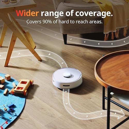 Miniatura 2 de SwitchBot Mini robot aspirador K10+, base de autovaciado para 70 días de limpieza, navegación LiDAR, robot aspirador y trapeador combinado con