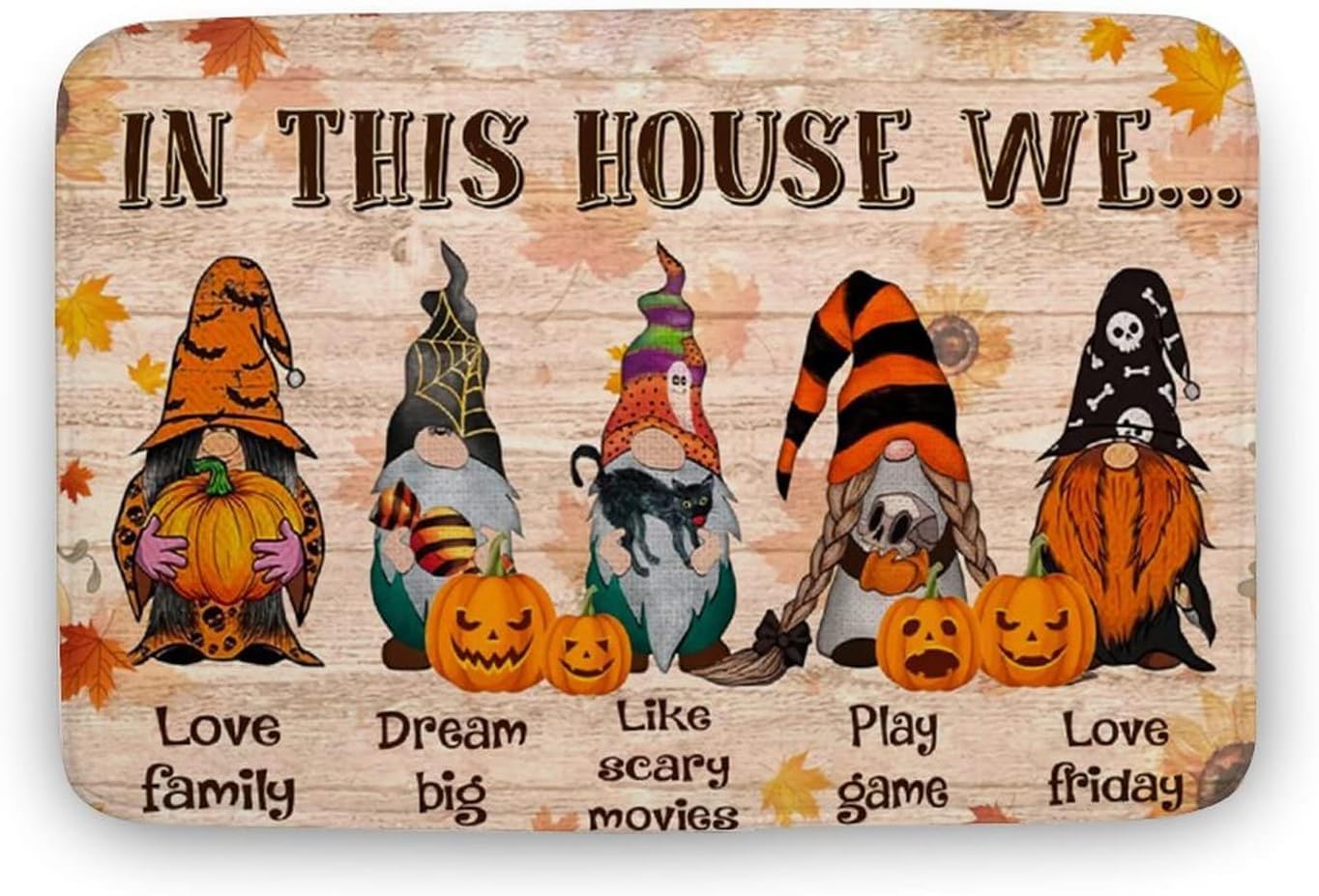 Flavas In This House Halloween Doormat,Halloween Pumpkin Doormat,Kitchen Witchery Doormat,Witches Doormat,Pumpkin Art,Indoor Doormat,Front Back Door Mat 24x16 Inch