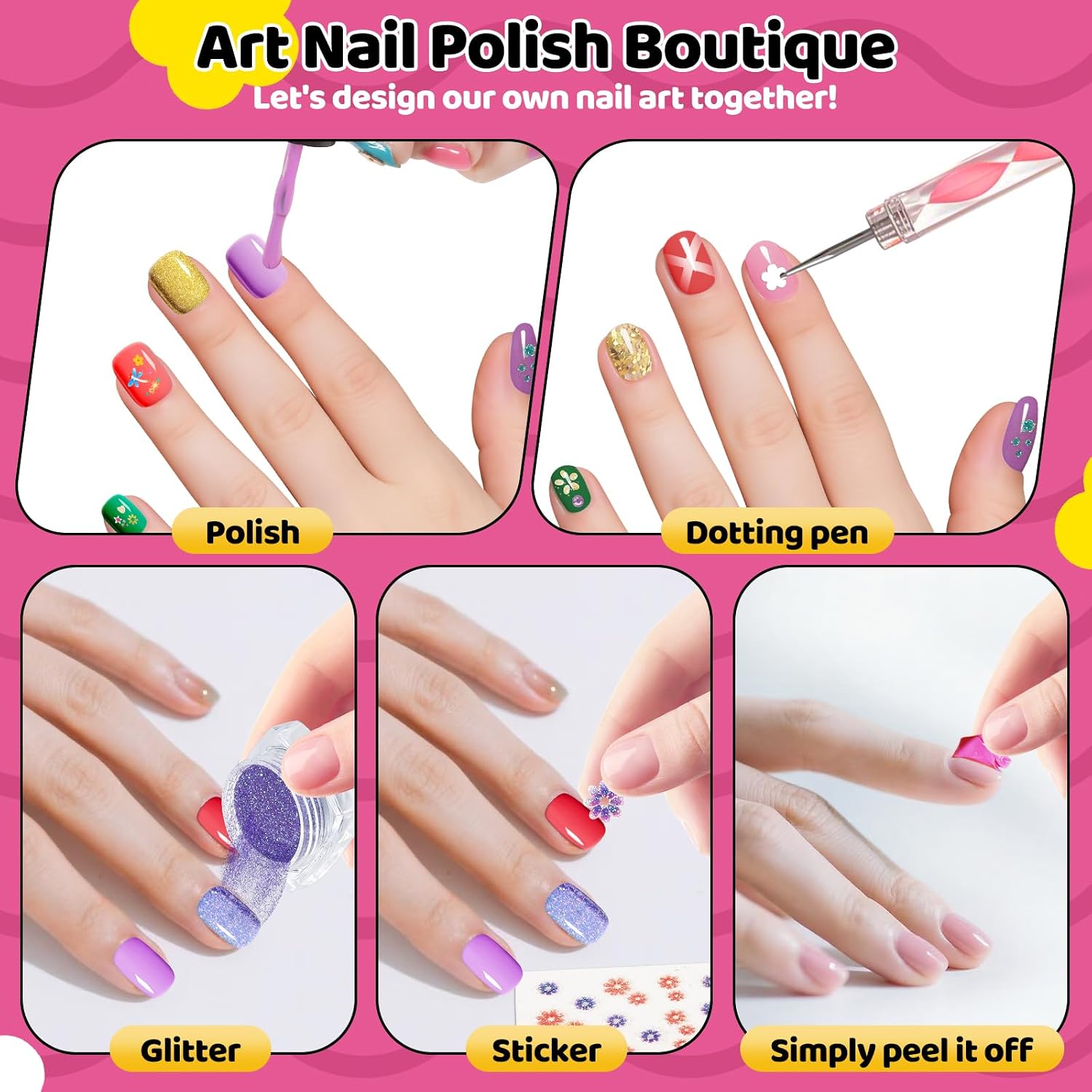 Tudaymol Nail Polish Kids Water Based