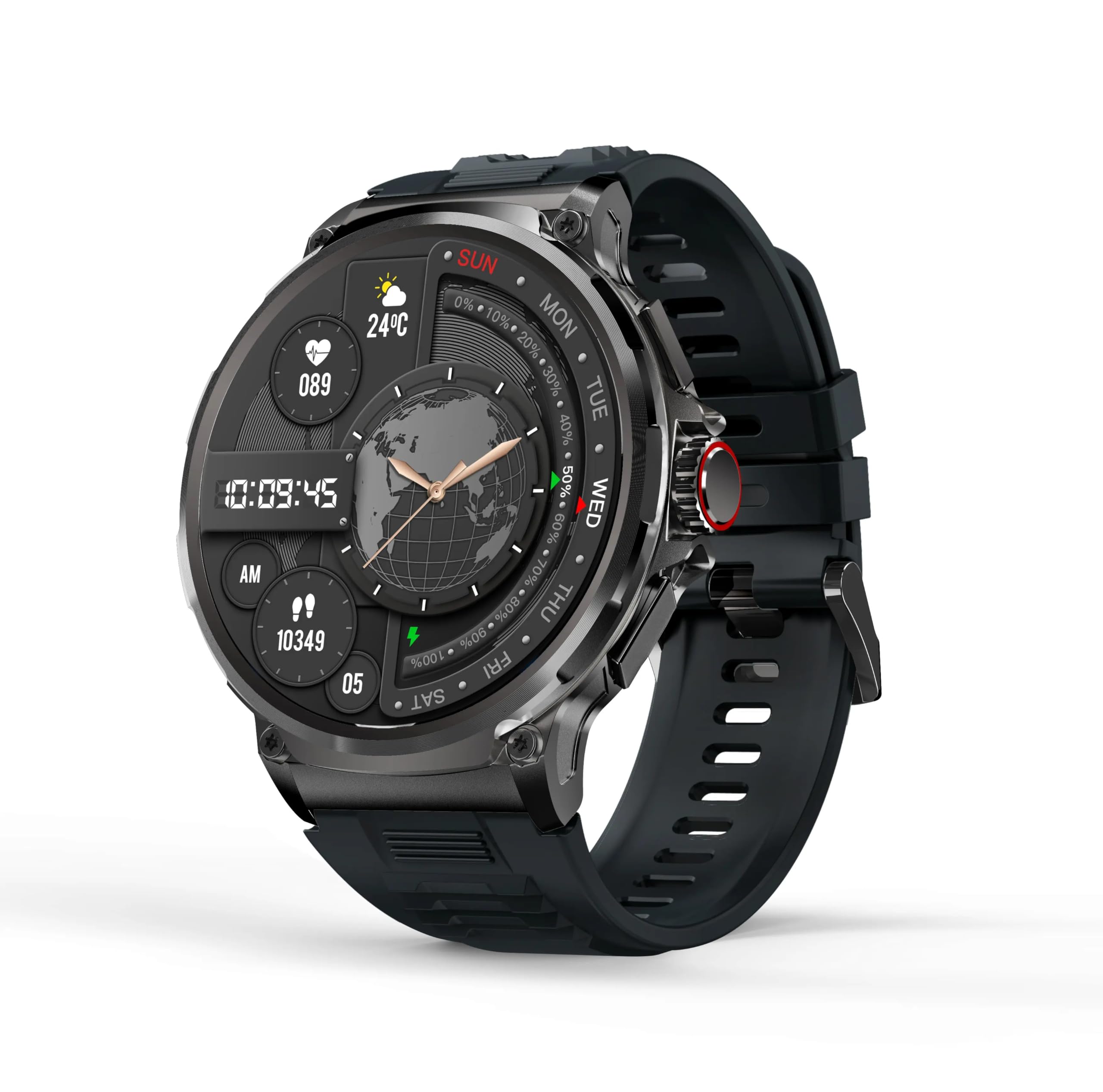 SUPEROFFERTA SCORTE FINALI 2026 Smartwatch Da Uomo 1,85 HD Schermo Rotondo Bluetooth Chiamate SpO2 Attività Pedometro Sport Fitness Watch, 100 + Modalità sportive Android e iOS IP68 Regalo (Nero)