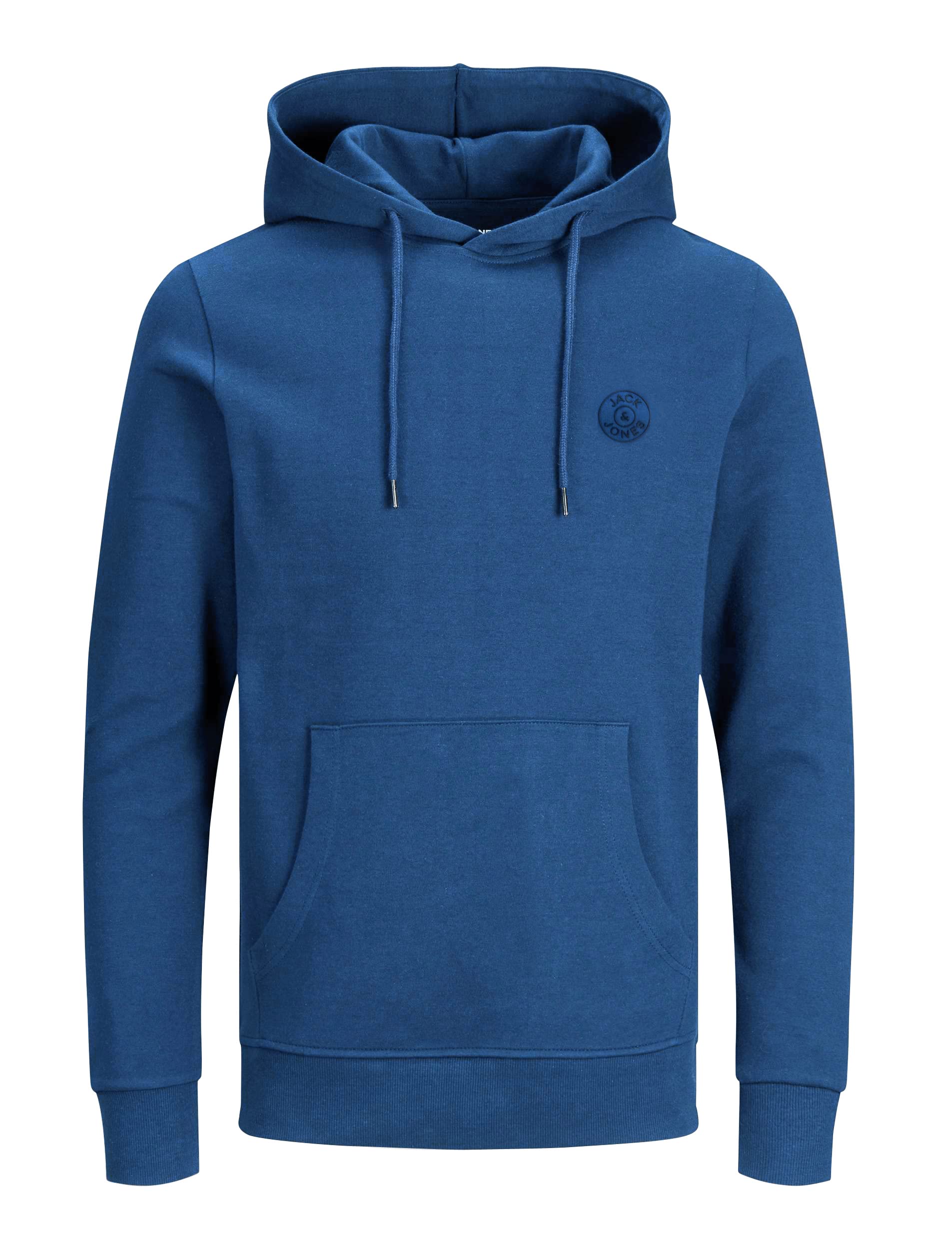 JACK & JONES Herren JJEBASIC Logo Sweat Hood, Bright Cobalt/Navy Blazer, M