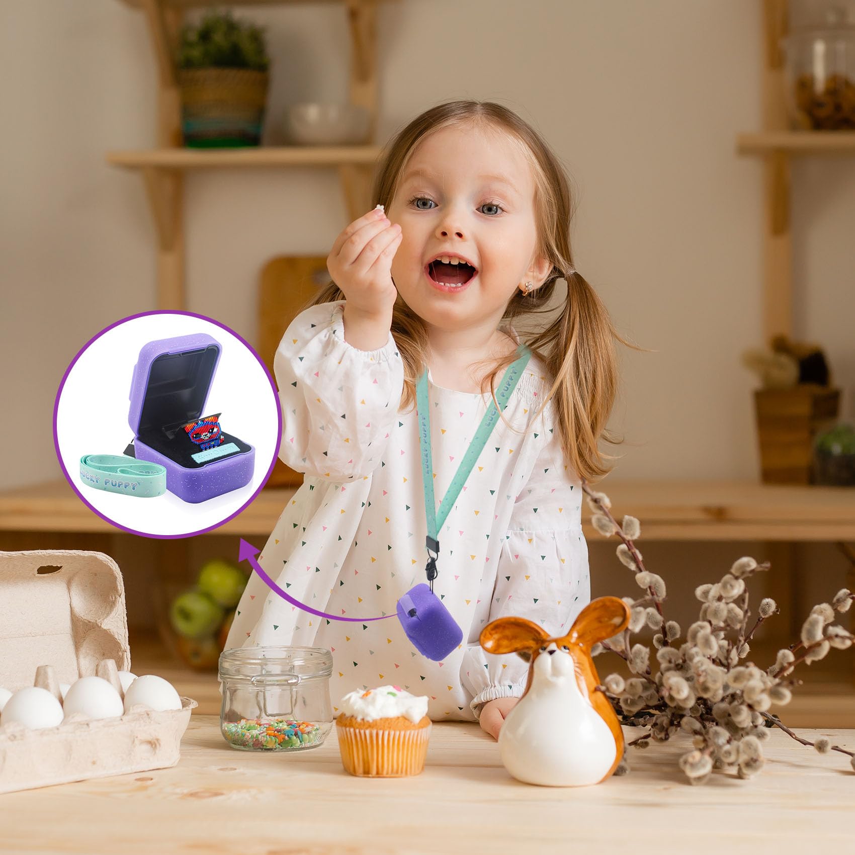 Condition photo showing New/Like New for Silicone Cover Case for Bitzee Interactive Toy Digital Pet With Lanyard, Protective Holder Skin for Virtual Electronic Pets for Girls & Boys (Purple)