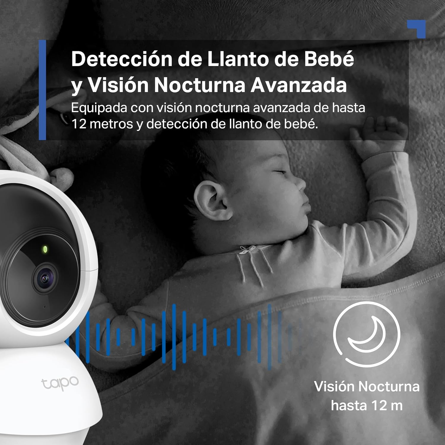 Tapo C200 – Cámara IP WiFi 360° Cámara de Vigilancia FHD 1080p,Visión Nocturna, Notificaciones en Tiempo Real, Admite Tarjeta SD,Detección de Movimiento,Control Remoto,Compatible con Alexa 6
