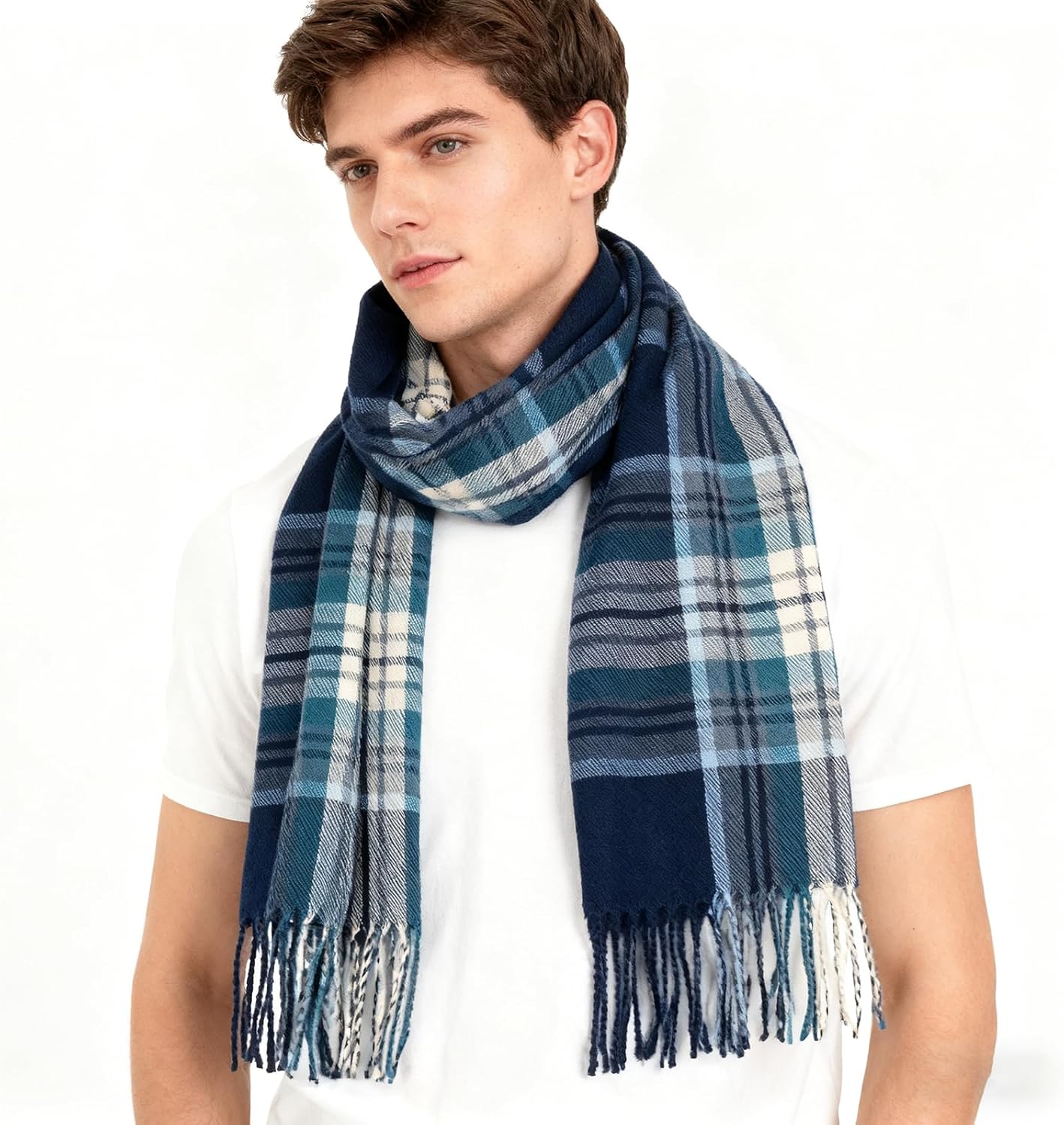 Scottish Tartan Plaid Scarf for Women Men - Winter Soft Warm Shawl Wrap
