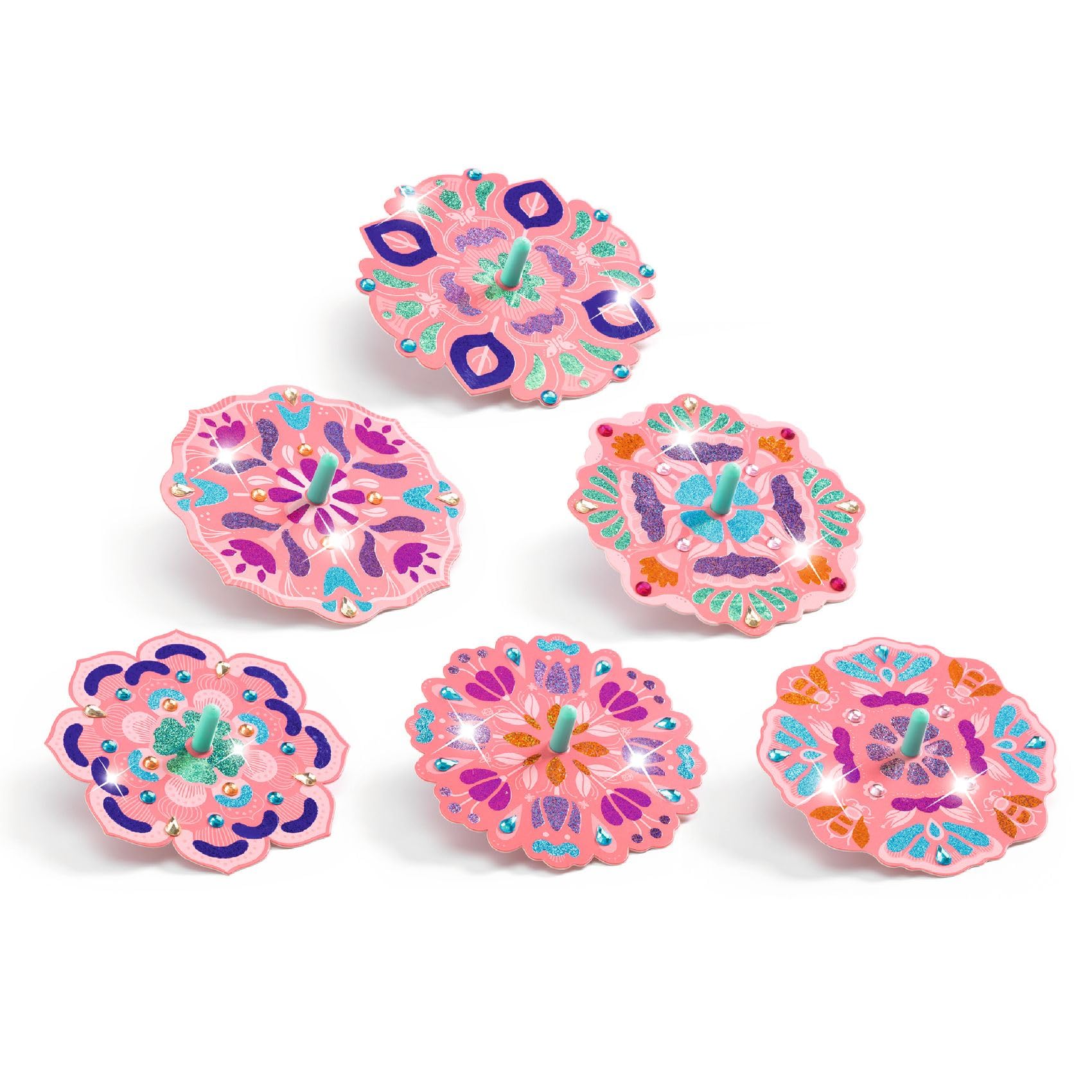 Djeco Do It Yourself – Mosaïques & Stickers Flower Power – FSC Mix.