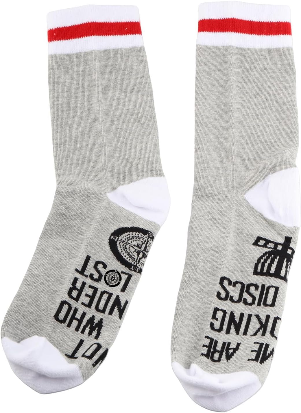 PXTIDY 2 Pairs Disc Golf Socks Golfing for Disc Golf Lover Player Team Socks Gold Dad Papa Gift - Image 3