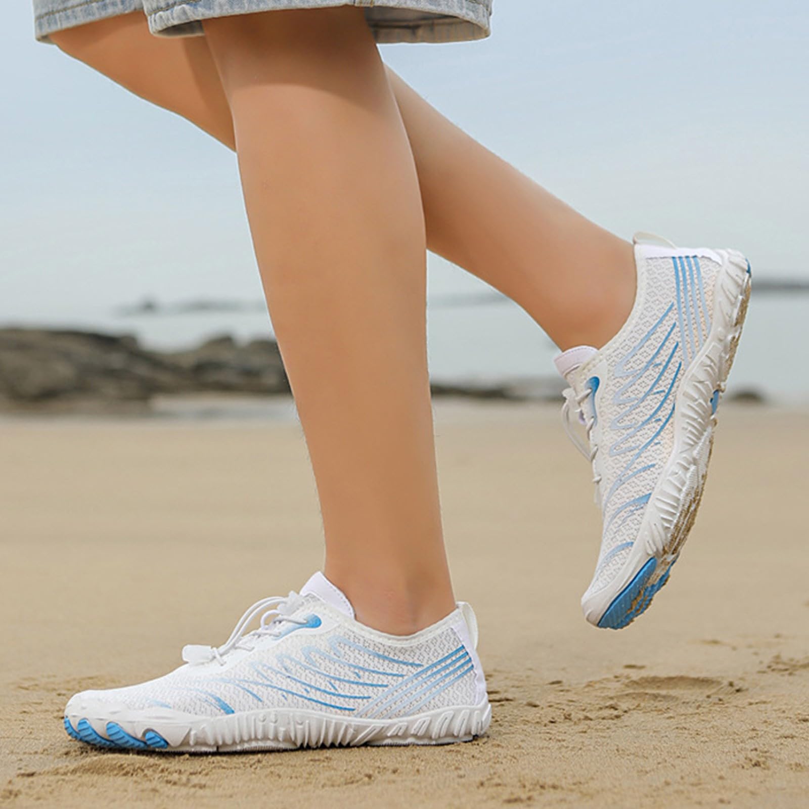 Scarpe d'acqua Scarpe Acquatiche per Donna e Uomo Spiaggia a piedi nudi Sport all'aperto estivi per escursioni a piedi, Nuoto, Spiaggia, Fiume, Piscina, Lago Barefoot Shoes