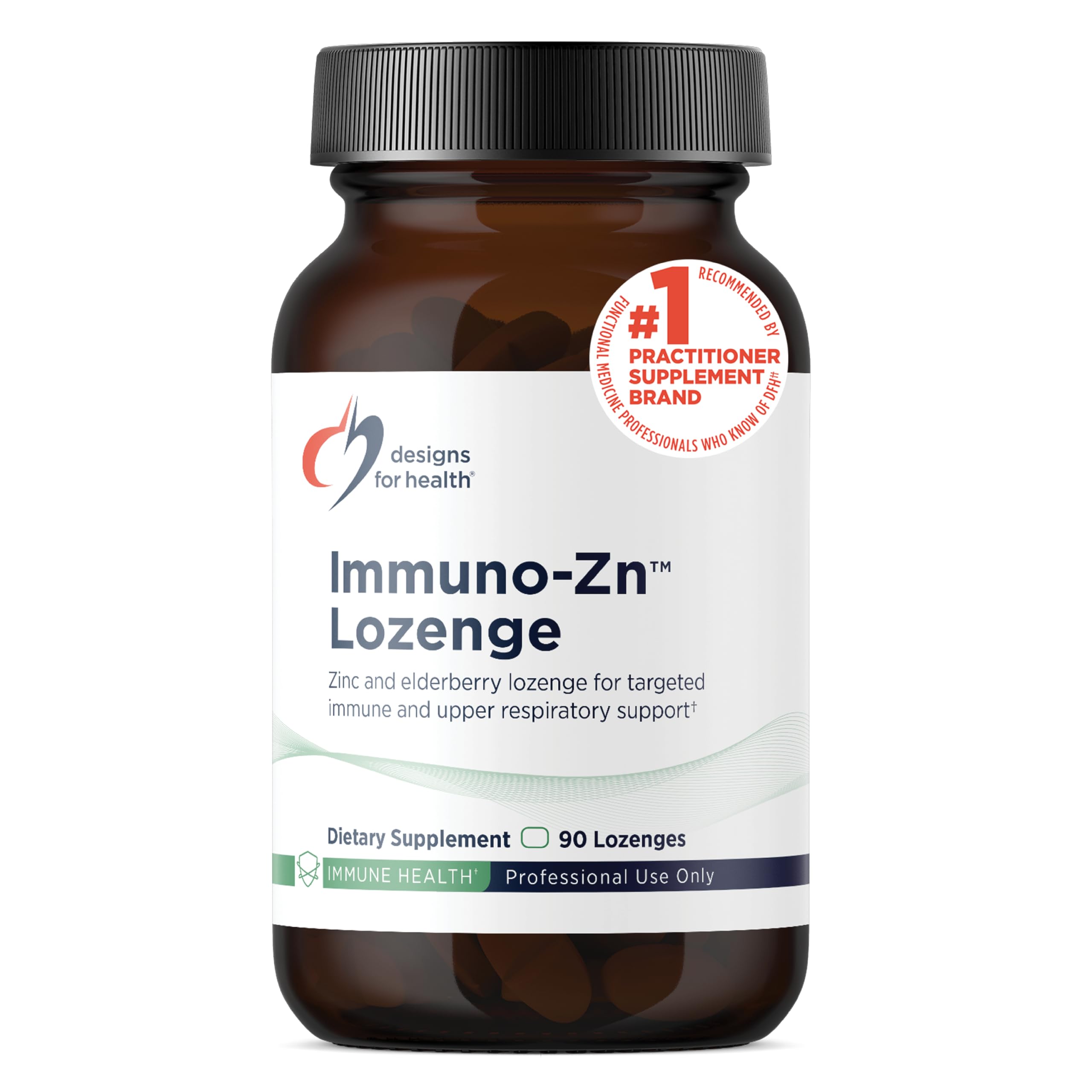 Designs for Health Immuno-Zn Lozenge, Daily Immune Support, 90 Lozenges