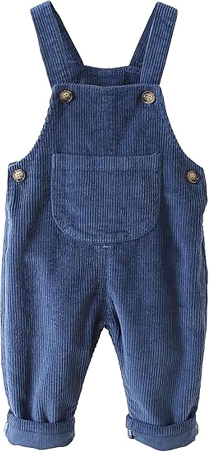 Newborn Baby Girls Boys Corduroy Bib Overallsbodysuit Romper Overalls Loose Jumpsuit Clothes