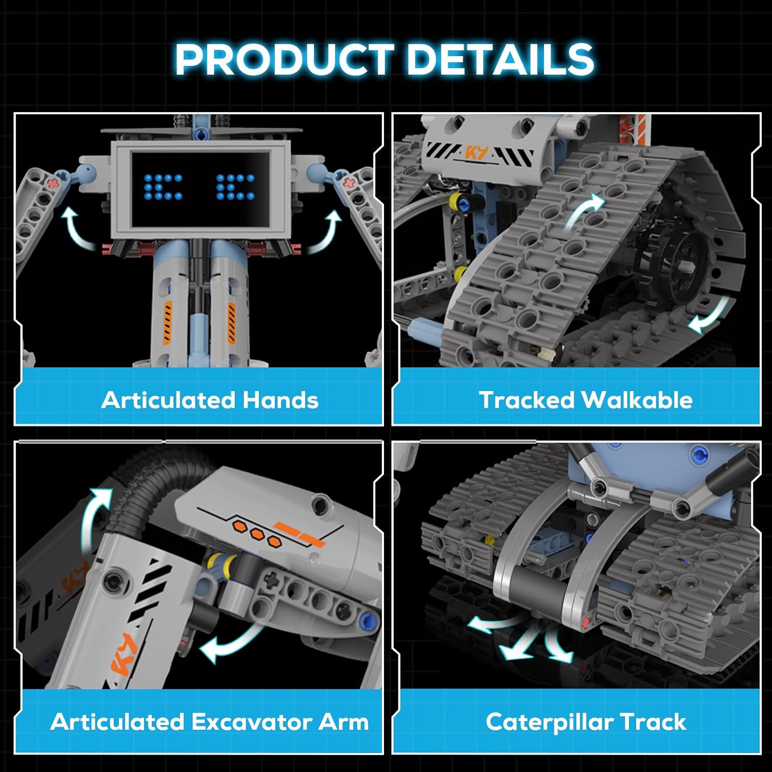 Robot Building Kit with APP/Remote Control STEM Gifts for Boys Age 8-16,Technic Coding Robotic Toys for Kids Birthday, Buildable 5in1 Models with 352+ Pieces