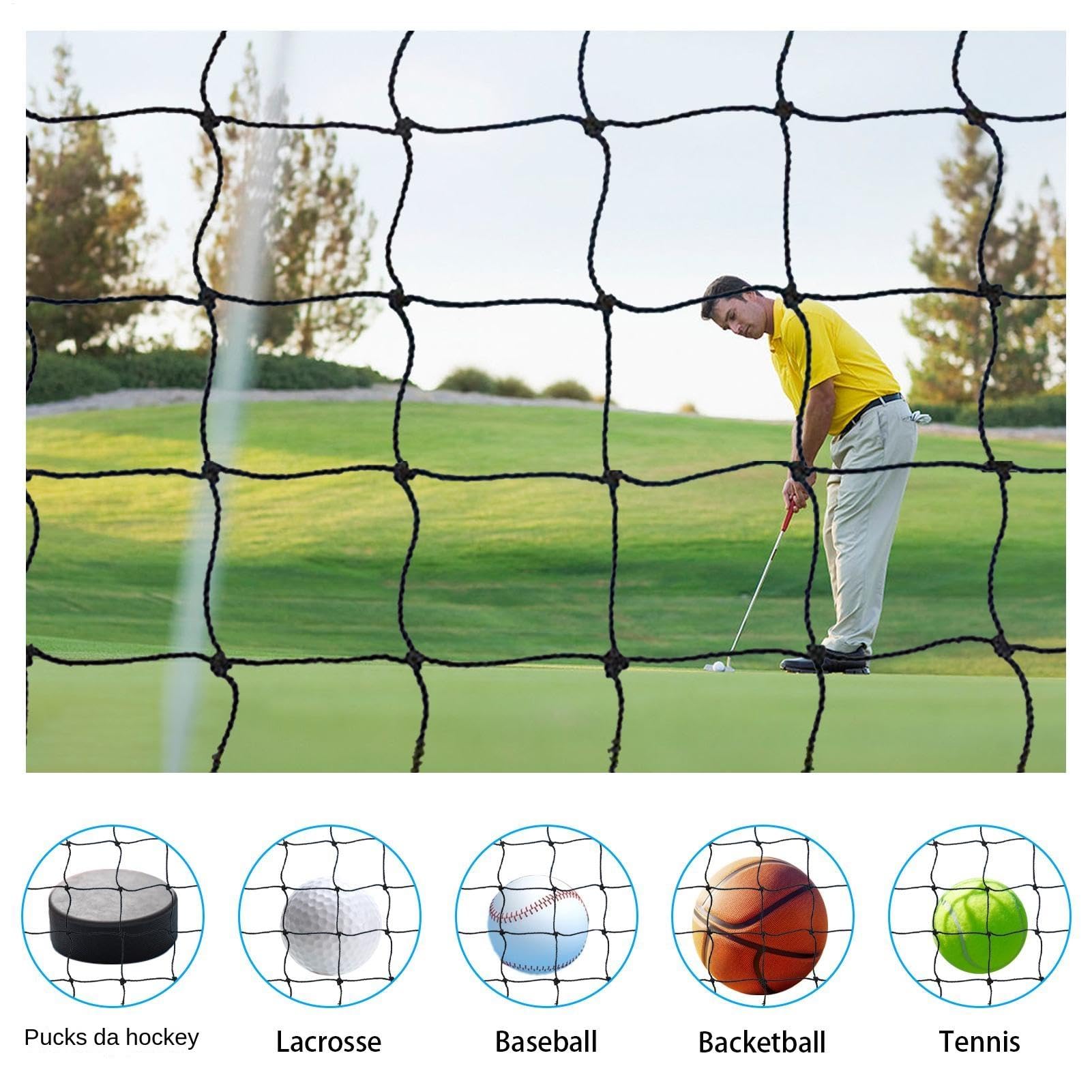 Rete per esercitazioni da golf, Rete per esercitazioni da golf Rete per colpire golf | Rete da golf per allenamenti di lunga durata,Efficaci aiuti all'allenamento del golf con blocco della