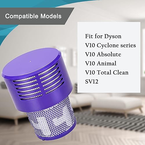 Miniatura 2 de Paquete de 3 piezas de repuesto de filtros V10 compatibles con Dyson V10 Cyclone Series, Cyclone V10 Absolute, Cyclone V10 Animal, V10 Total Clean,