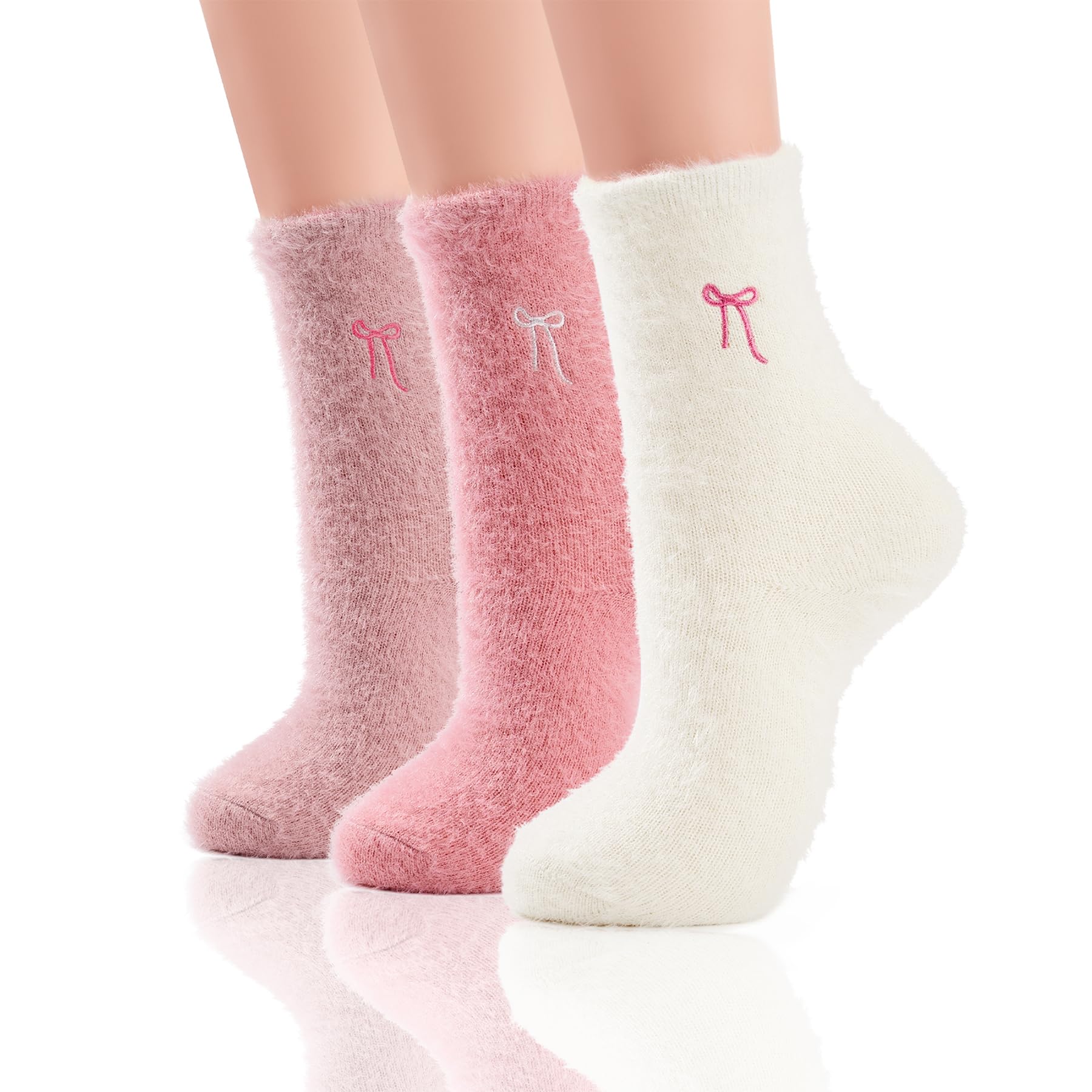 Zando Women's Fuzzy Socks for Women Slipper Socks-Cozy Fluffy Non-Slip Warm,for Halloween, Home, Hospital, Yoga