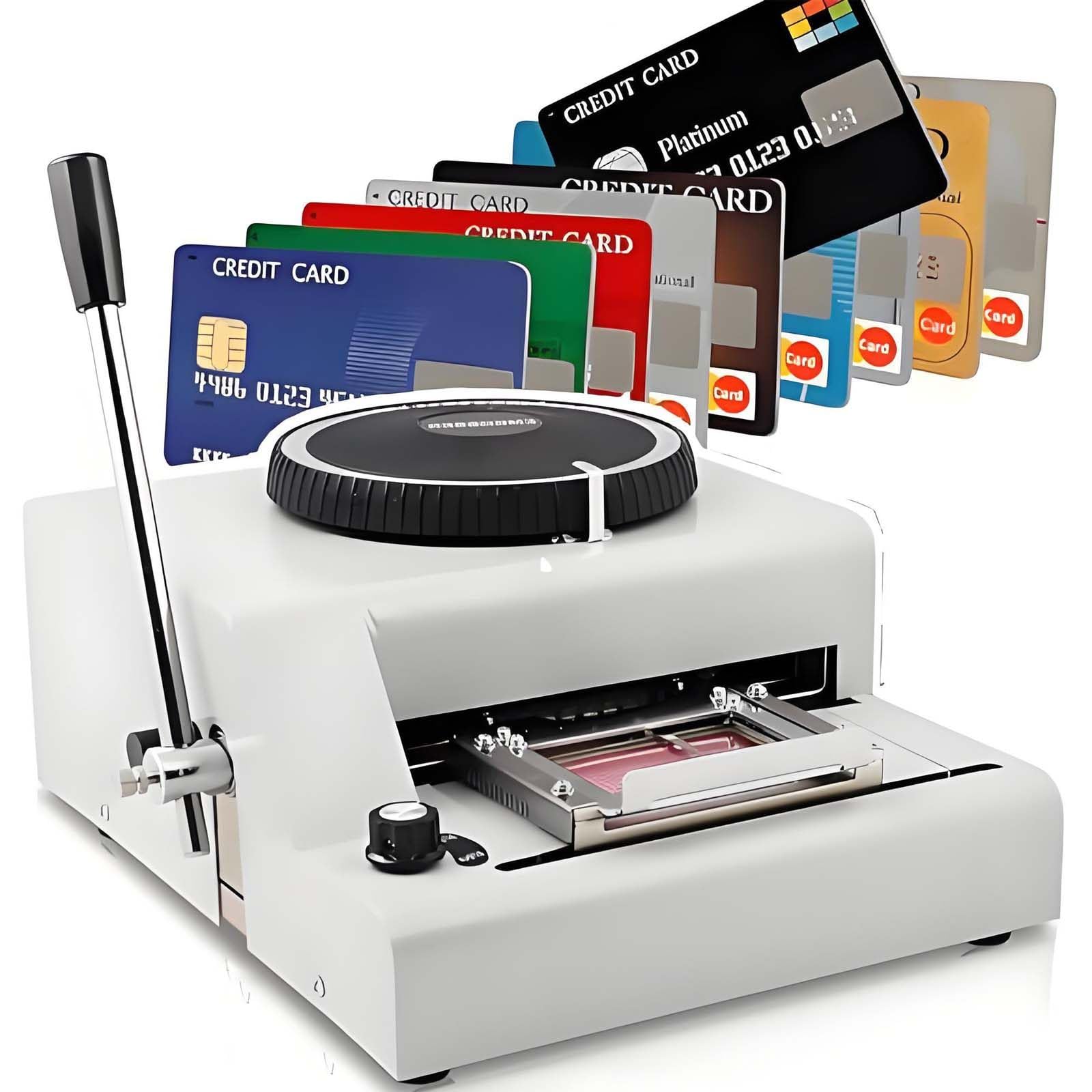 GUTYGIO Card Embosser, 72 Characters PVC Card Embossing Machine Manual Stamping Coding Machine, PVC and Id VIP Card Embosser Stamping Machine for 85.5mm×55mm Card Making