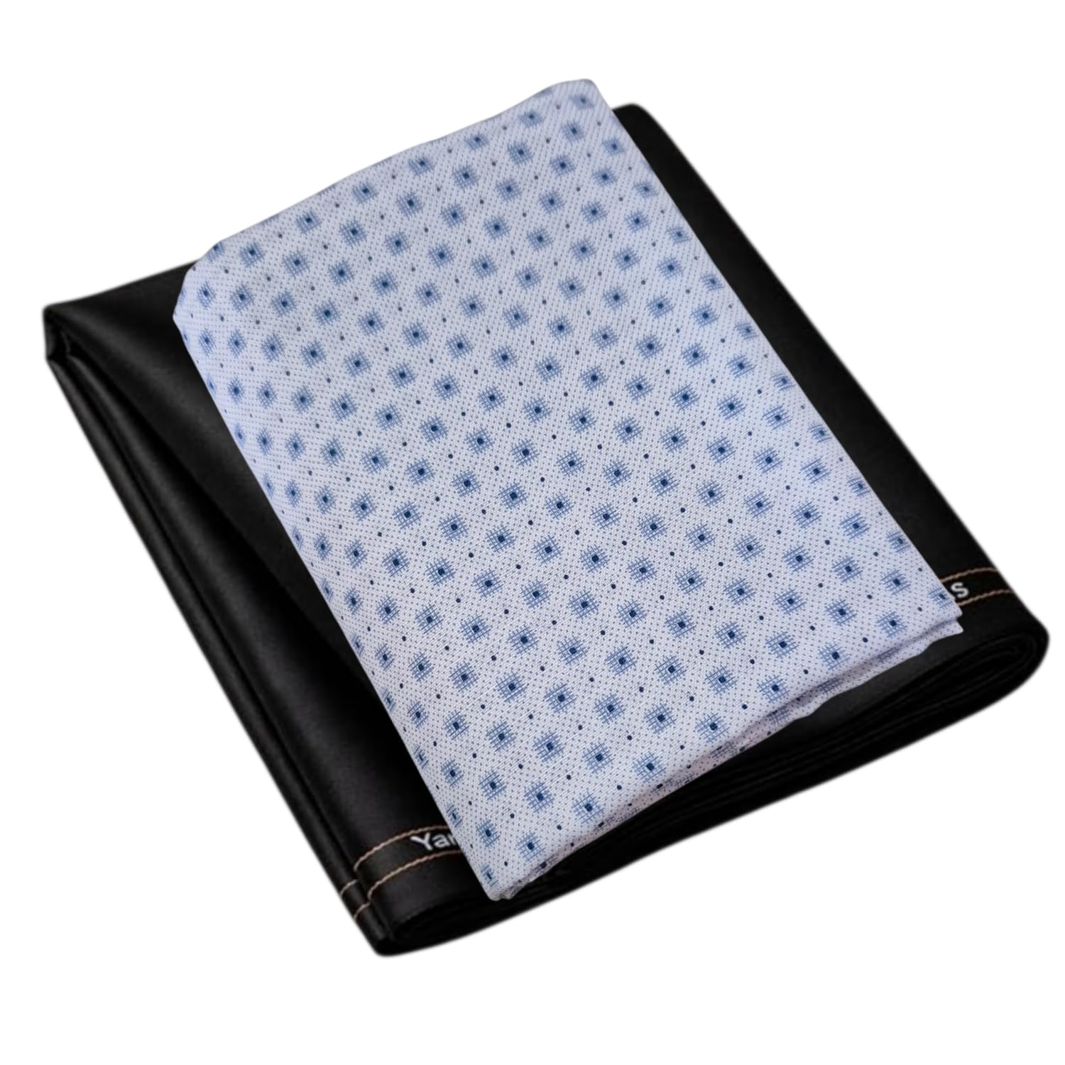 Men’s Unstitched Shirt & Trouser Fabric Combo | Magic Slub Printed Shirt Fabric & Polyester Textured Solid Pant Material | 2.25m Shirt + 1.2m Pant-image-43