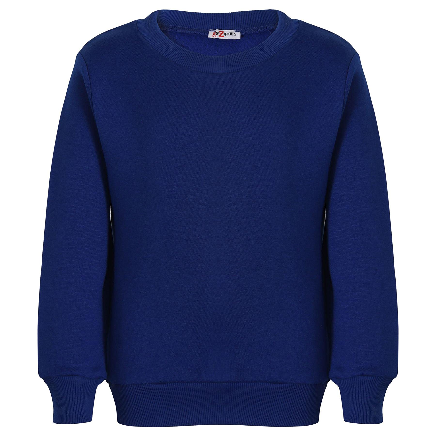A2Z 4 Kids Chándal unisex de cuello redondo de forro polar para niñas y niños - T.S Plain Jumper 108 Royal 5-6