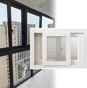 32x20in / 81x51cm,Houses Horizontal Sliding Window, 30 29 28 27 26 25 24 23 22 21 20 Inch, White,for Tempered Glass & Screen, Pane Window for Chicken Coops/Bathroom