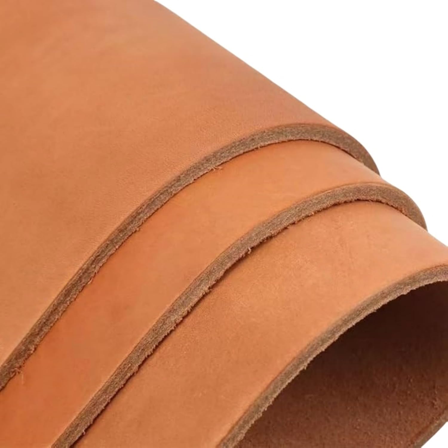 Vegetable Tanned Leather, Thick Leather Sheet 3.6mm-4.0mm Thick, Full Grain, Yellowish-Brown Craft Tool for DIY Projects Gaskets for Stamping and Carving Industry (Yellowish-Brown 12×12 inches)