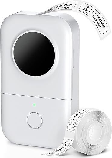 Phomemo D30 Label Maker, Bluetooth Mini Label Maker Machine, Portable Thermal Printer Small Rechargeable Labeler for Kids School Classroom Teacher Supplies, Home Office Labeler Works with Tablet/Phone