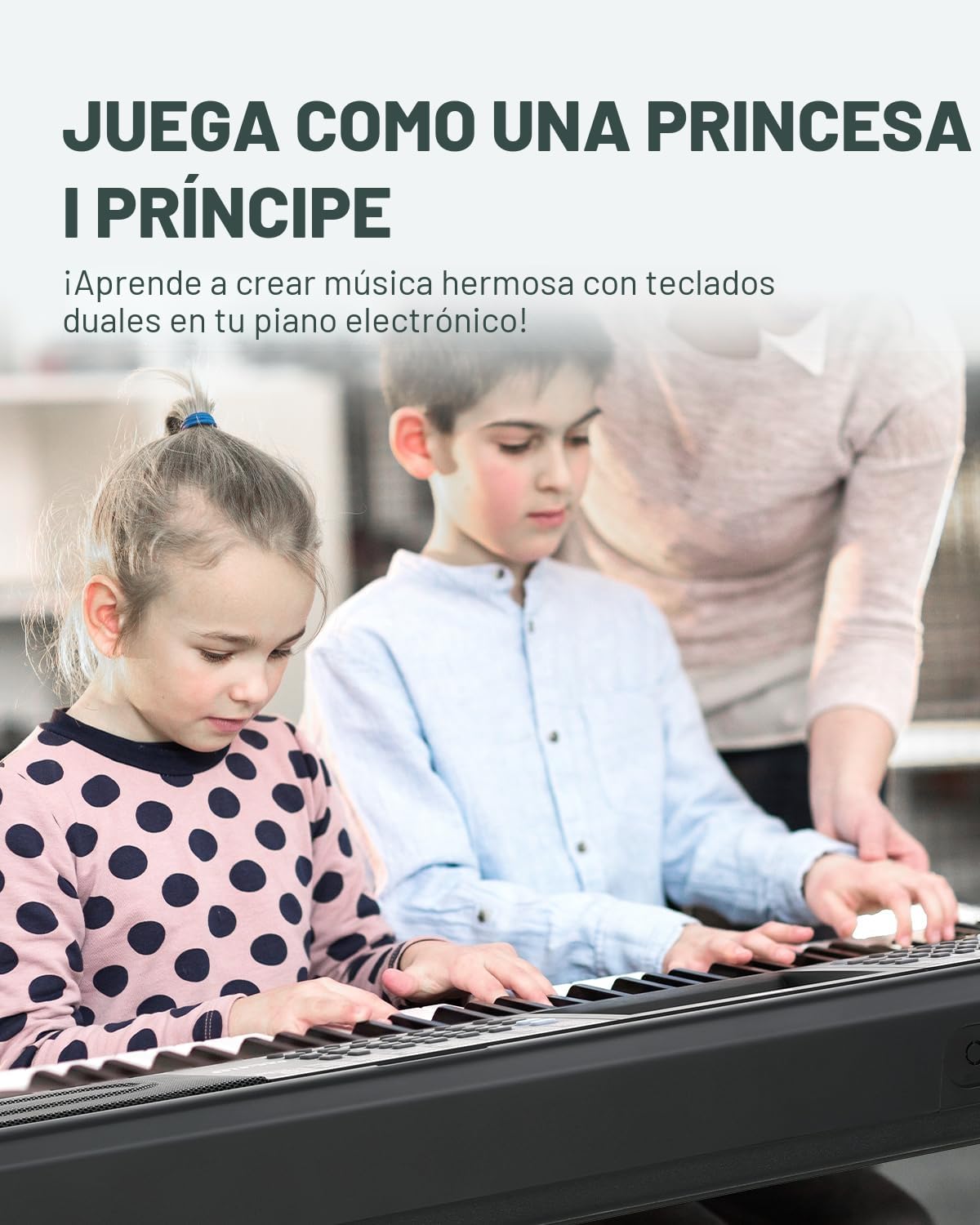Donner Keyboard Piano 61 Key, Kit de teclado eléctrico con 249 voces, 249 ritmos - Incluye soporte de piano, taburete, micrófono, regalo para principiantes, negro (DEK-610S)