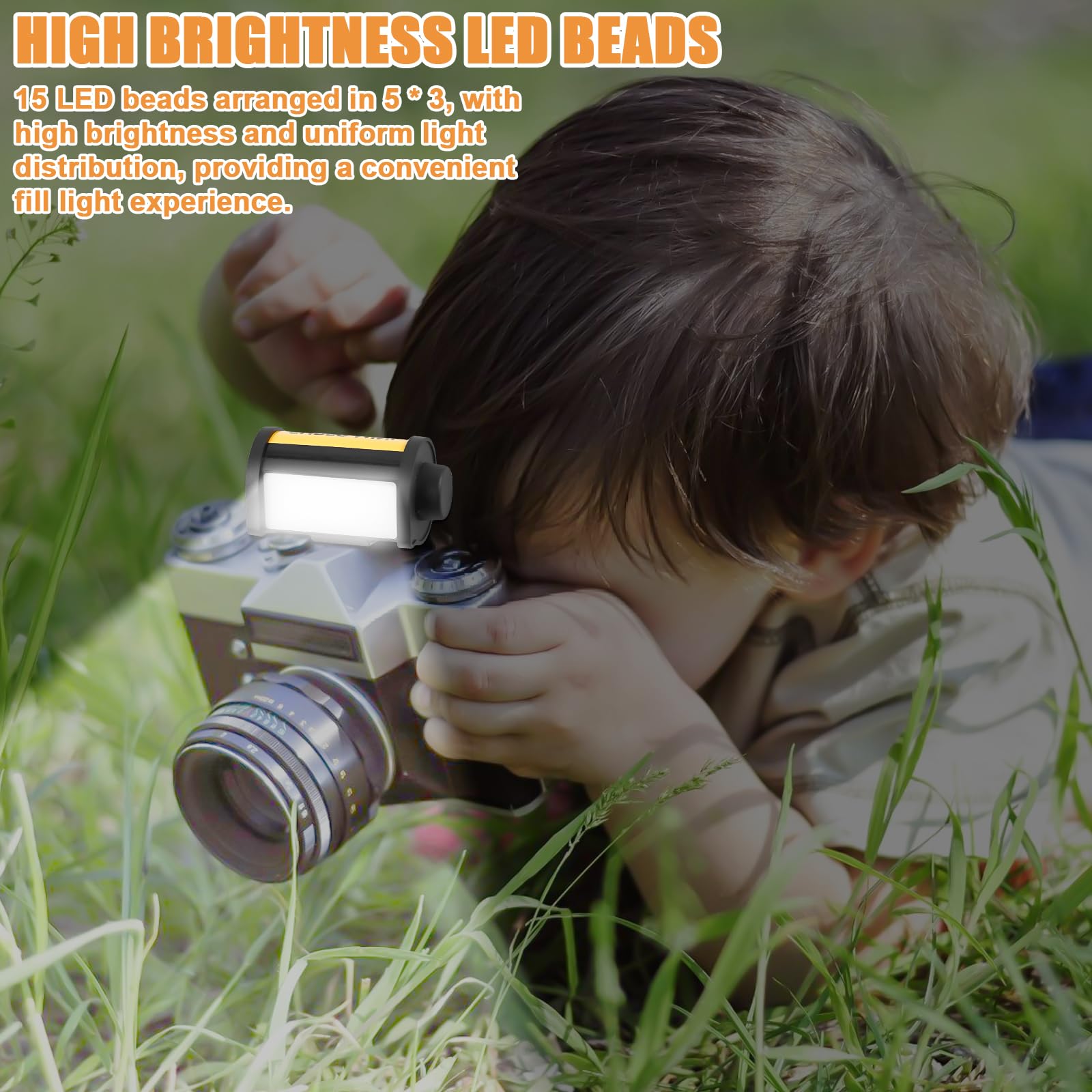 Mini luz magnética para cámara LED, mini luz de relleno LED, portátil, recargable, con 3 temperaturas de color y soporte en frío para fotografía y videografía