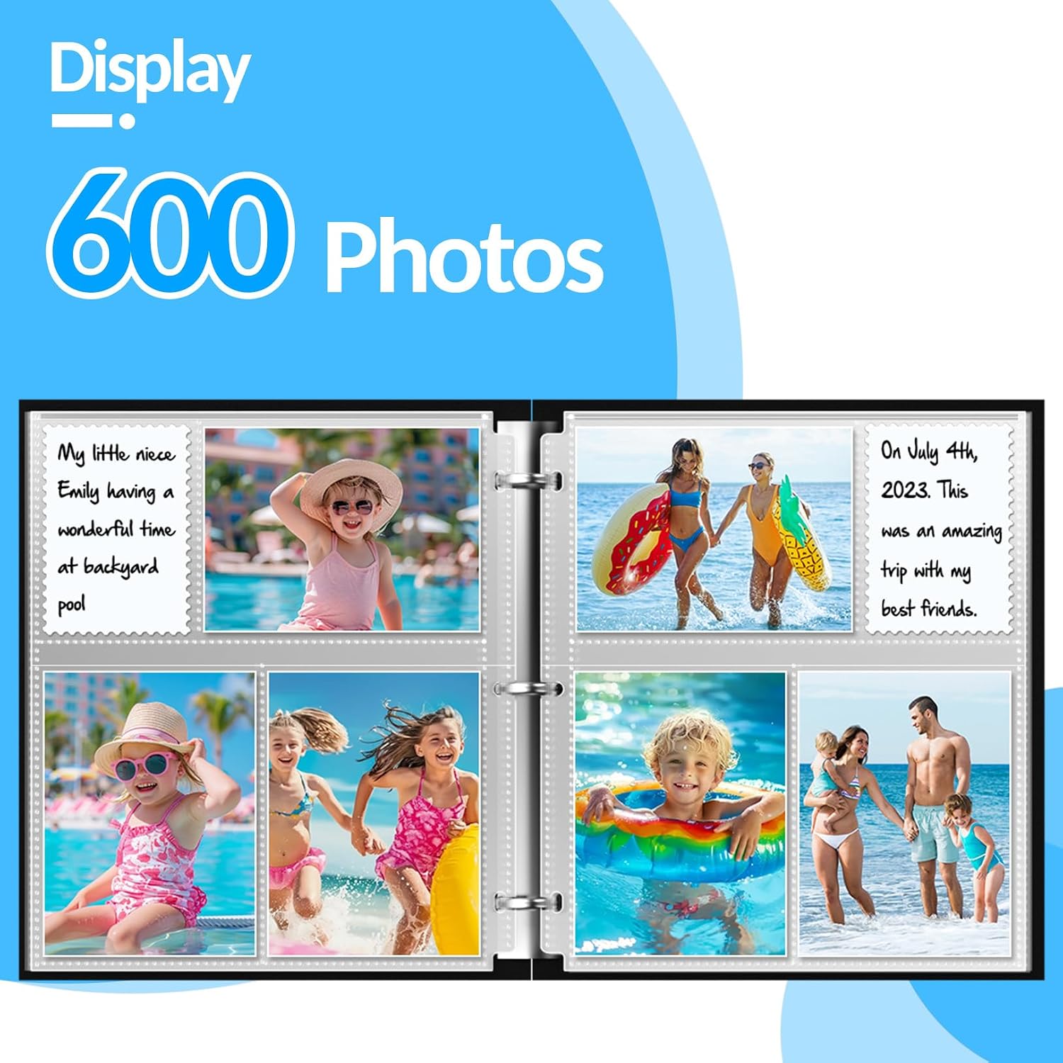 Fabmaker 100 Pack 4x6 Photo Sleeves for 3 Ring Binder, Hold 600 Photos image 2