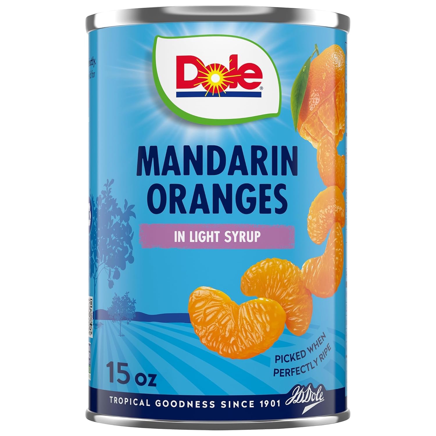 (best by 1/3/28) Dole Canned Mandarin Oranges In Light Syrup, 15 Oz, 12 pack