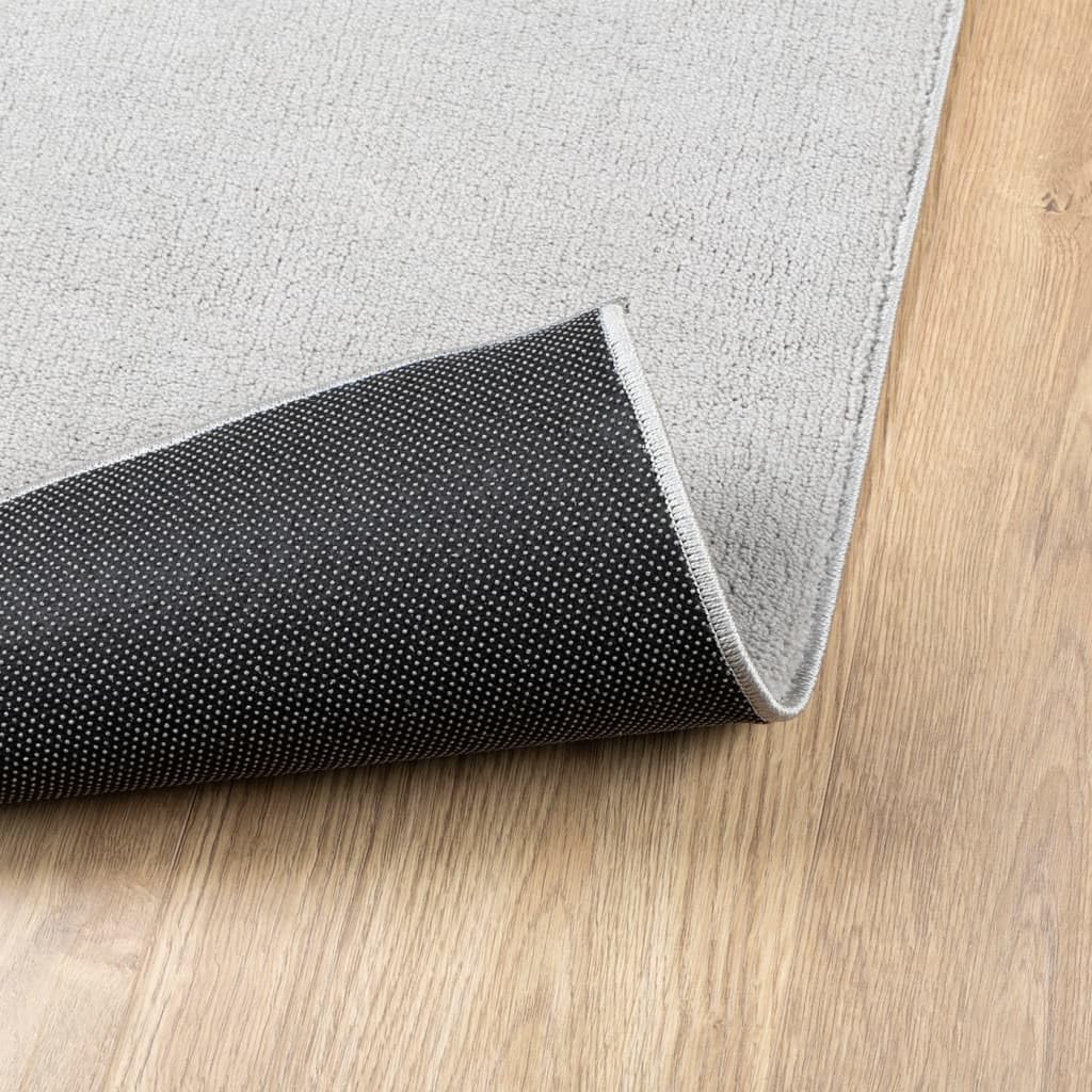 Tapis Oviedo à Poils Courts Gris 60x110 cm, Moelleux et Doux, idéal pour Salon, Chambre ou Bureau, Compatible Chauffage au Sol, décoration intérieure Moderne et cocooning