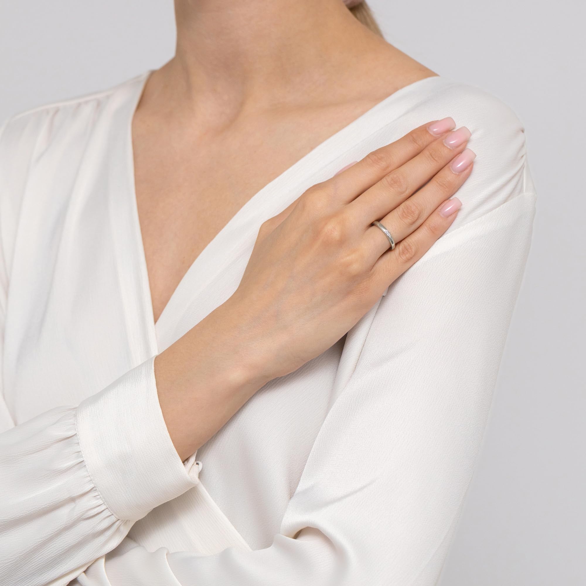 MARKO Damenring Silber 925 mit Doppel Herz und Zirkonia, romantischer Ring mit Stein, Silberring Damen, Herz Geschenk für Frauen, zarter Vorsteckring, Partnerring