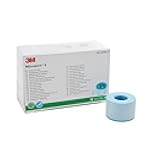 3M Micropore Skin Friendly Silicone Medical Tape, 1 Inch X 5-1/2 Yard, Blue, 12 Rolls, 1 Pack