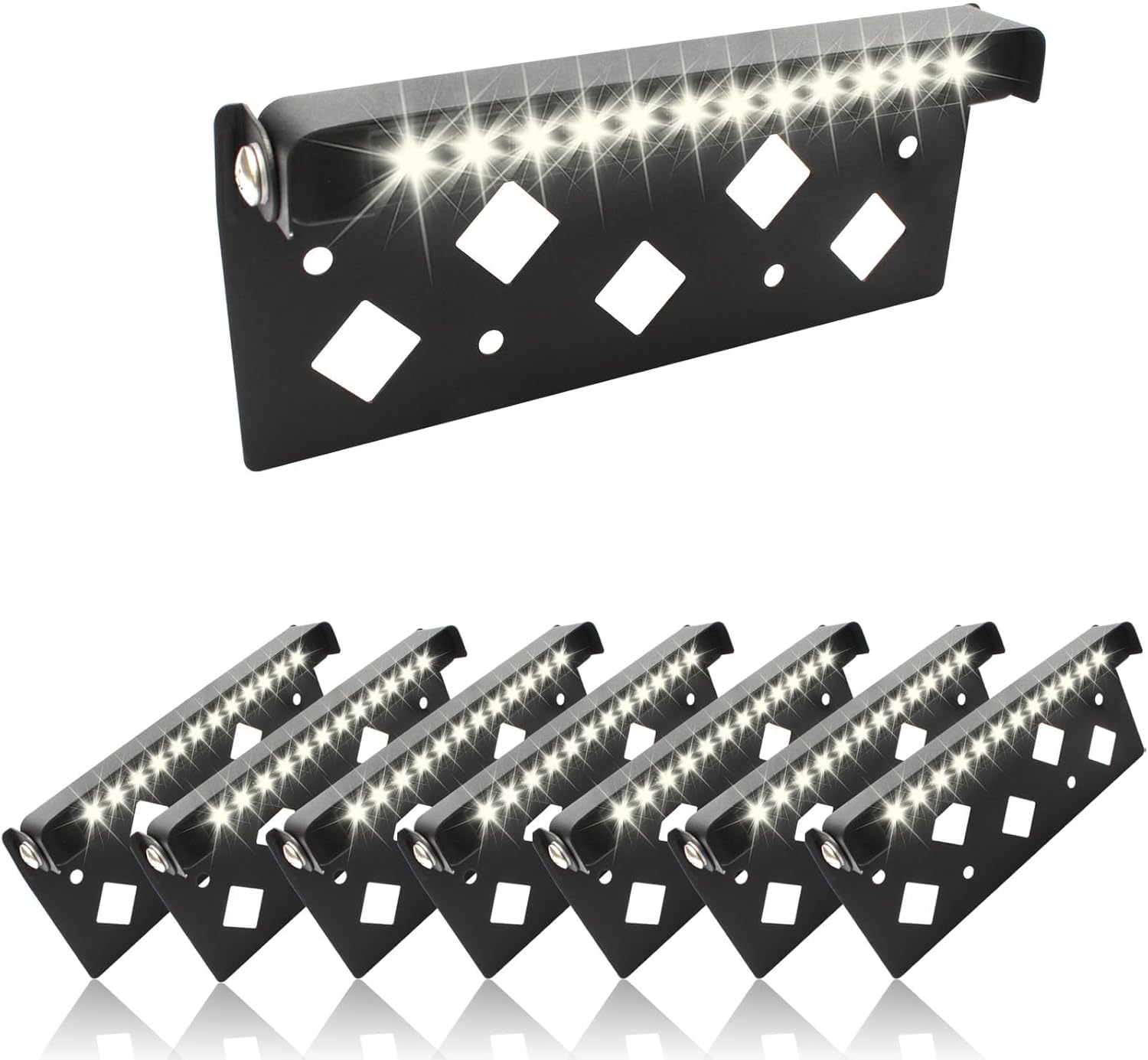 Classic Series 7 Inch LED Hardscape Lighting, Retaining Wall Lights, LED Landscape Lighting, 12V Paver Light Low Voltage, 5W Outdoor Step Lights, 3000K Soft White