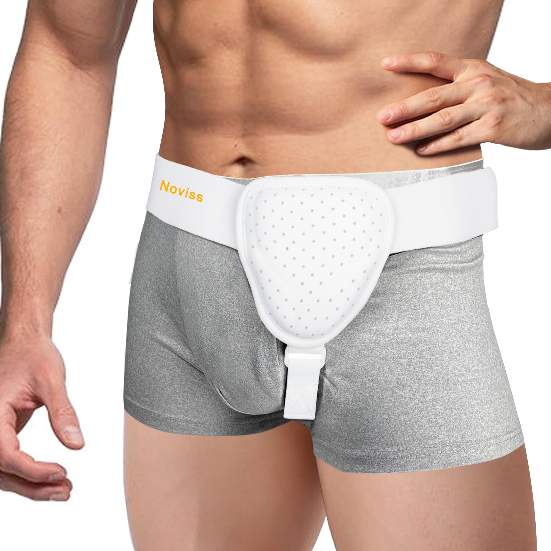 Amazon | 男性用および女性用のヘルニアベルト鼠径、左右どちらかの