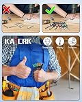 Upgrade, Push to Unlock,katerk 6pcs 1/4 inch Hex Shank Aluminum Alloy Screwdriver Bits Holder Light-weight Quick-change Extension Bar Keychain Drill Screw Adapter Change Portable, With Black Carabiner