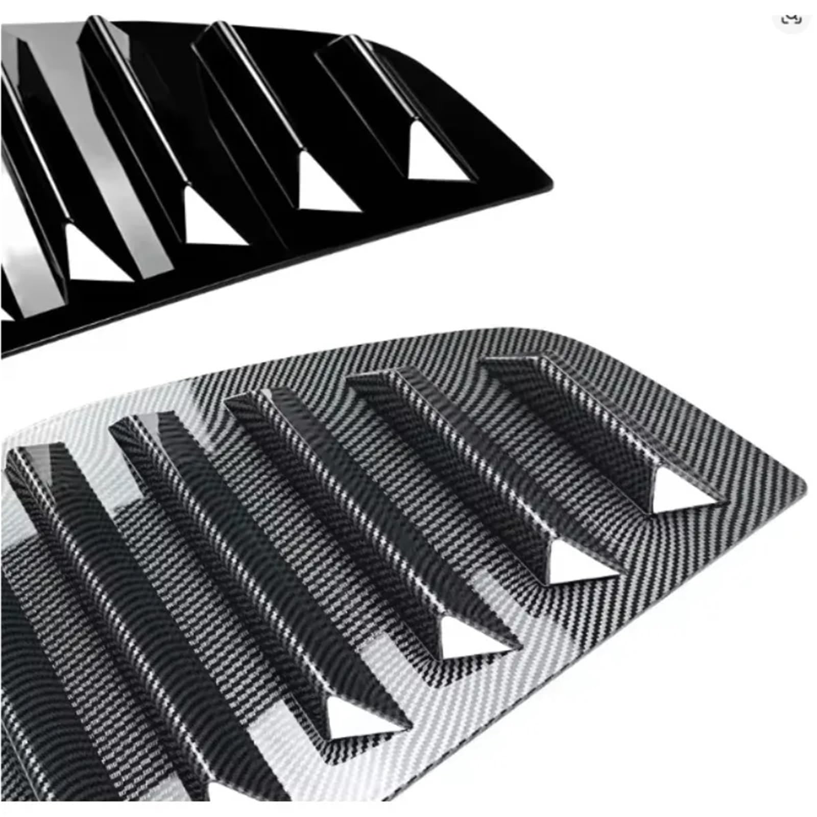 Protections adhésives en ABS pour Stores triangulaires arrière de VW Golf 5 GTI MK5 (2003-2008). Persiennes de fenêtre latérale(Black)