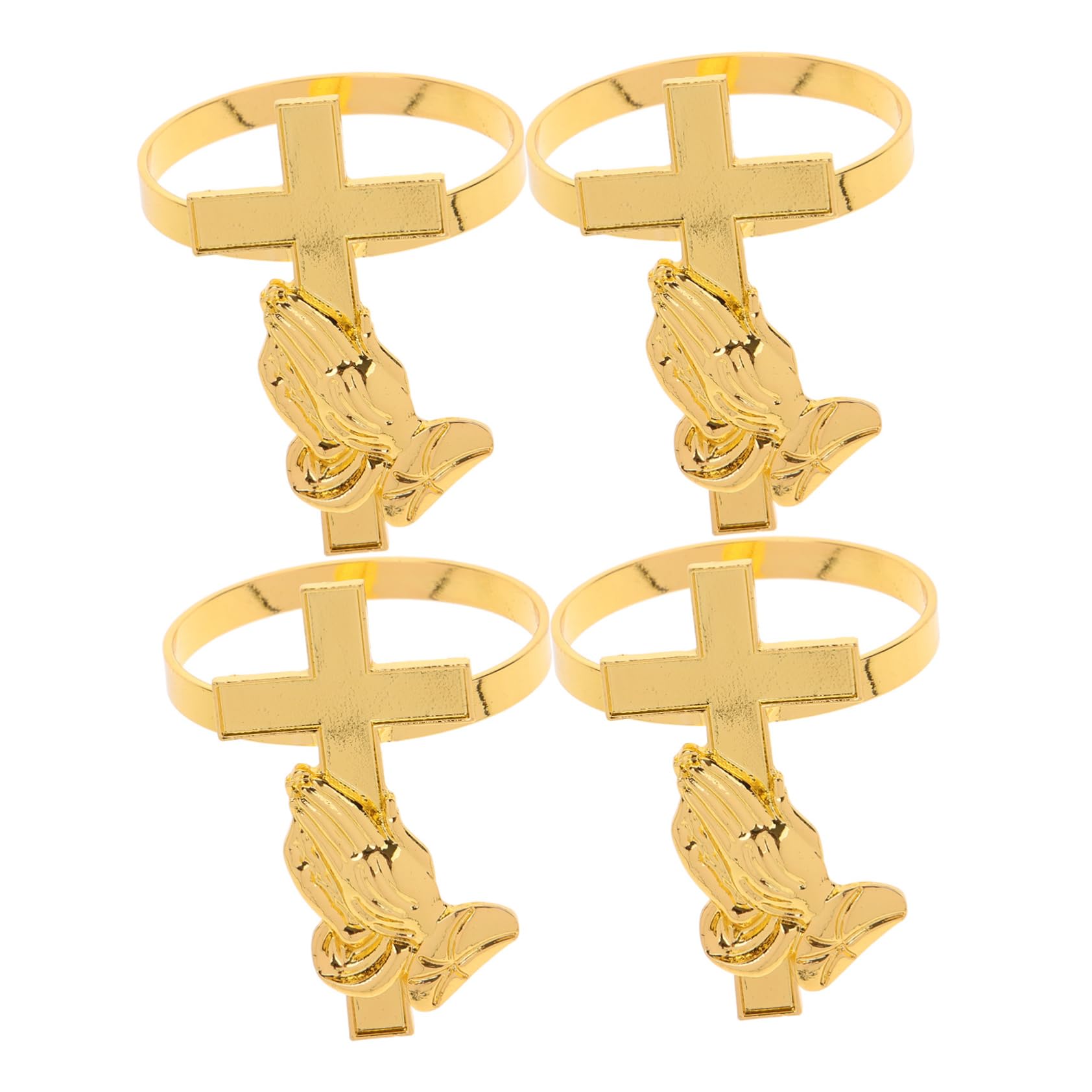 MAGICLULU 3 Set Portatovagliolo A Croce Portatovaglioli Anello Portatovagliolo Compleanno Rustico Anelli Cena Decorazioni Da Tavolo Decorazione Della Tavola Da Pranzo Lega Golden 4 Pezzi*3