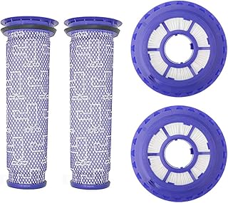 Lemige 2 Pack Post Filters & 2 Pack Pre Filters Replacement for Dyson DC41 DC65 DC66 UP13 UP20 UP30 Animal, Multi Floor and Ball Vacuum Ball Animal 2 Ball Animal 3, Compare to Part 920769-01&920640-01