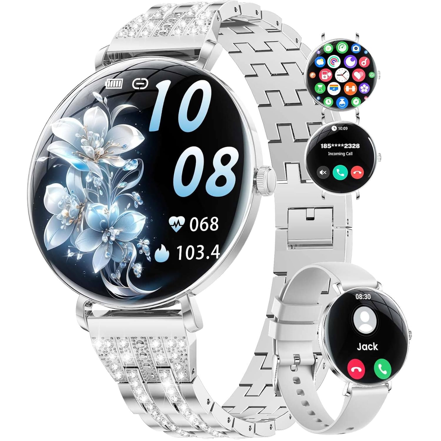 LIGE Ultra-Thin Smart Watch for Women Answer Make Calls 1 43 Always-on Display Smart Watch with Heart Rate