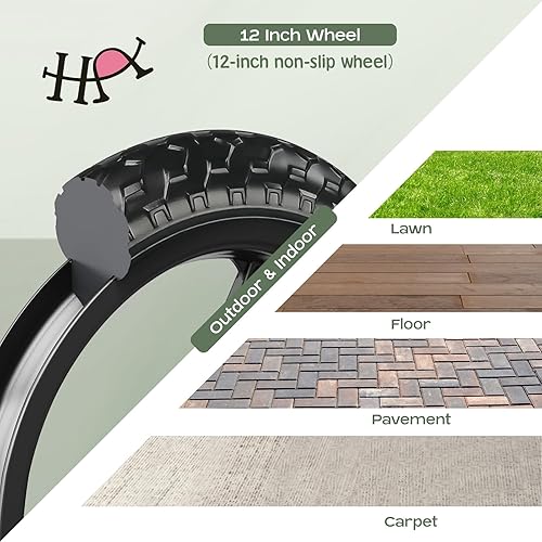 Miniatura 4 de HAWEEK Bicicleta de equilibrio para niños pequeños de 12 pulgadas, sin pedales, bicicleta de entrenamiento para niños de 24 meses a 5 años, ajuste