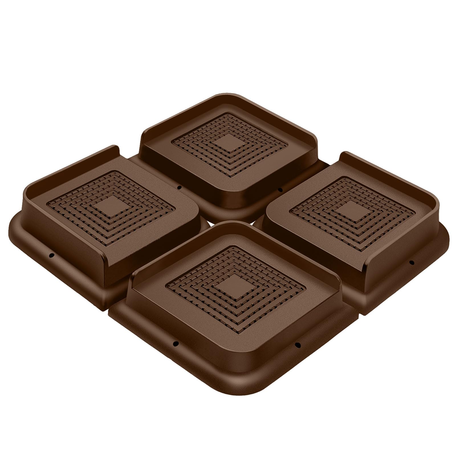 Bed Risers 1 Inch Heavy Duty, Furniture Risers for Bed Desk Table Sofa Couch,Oversized Bed Lifts Risers,Support up to 5000 Lbs(4 Pack Brown)