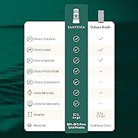 Vista 5 de Santevia Gravity Water System Filter at Home Water Filter That Makes Water Alkaline and Adds Minerals Chlorine and Fluoride Filter