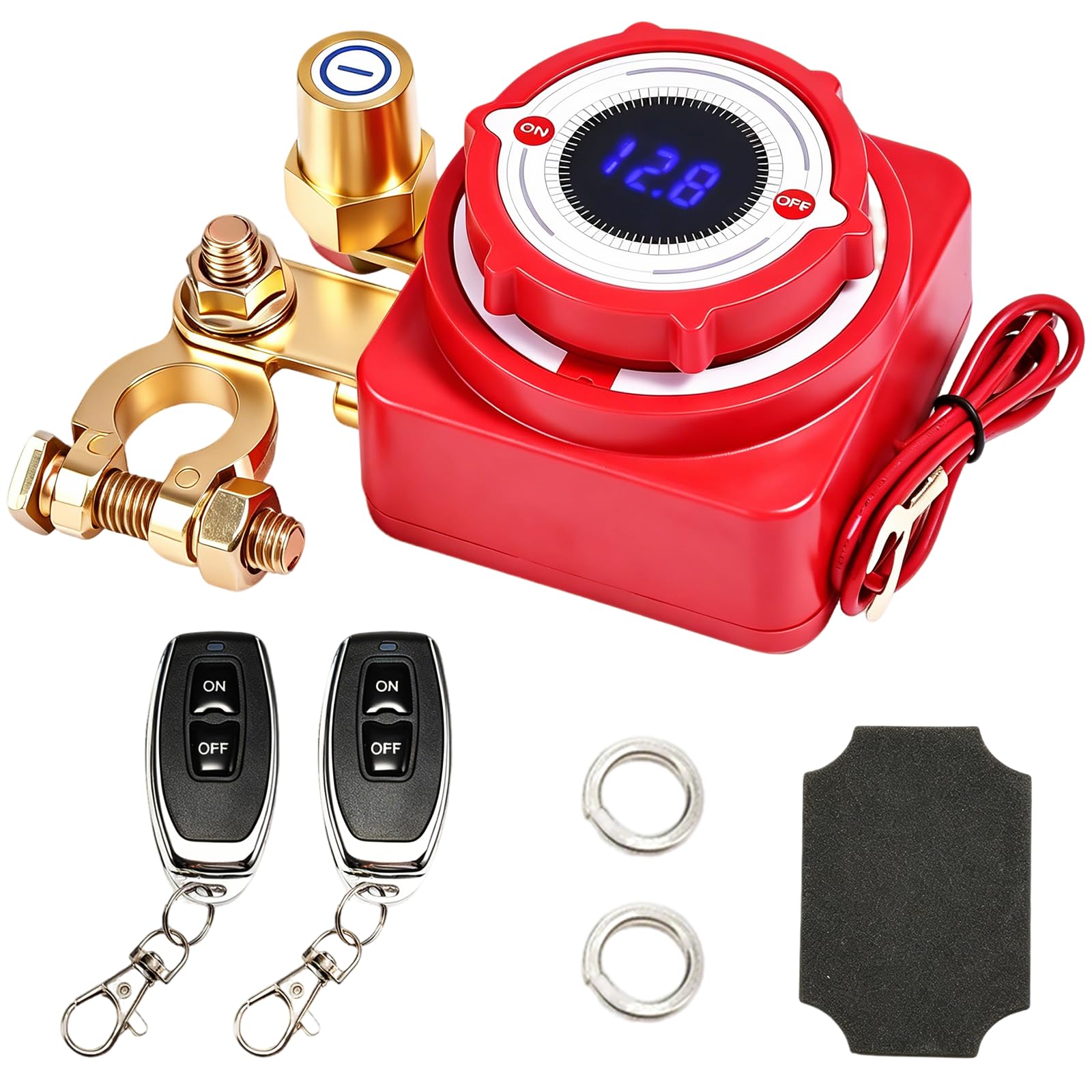 BRGD Coupe Circuit Batterie 12V avec Télécommandé Sans Fil, Interrupteur de déconnexion de batterie à distance pour Voiture, RV, ATV, Camion, Bateau